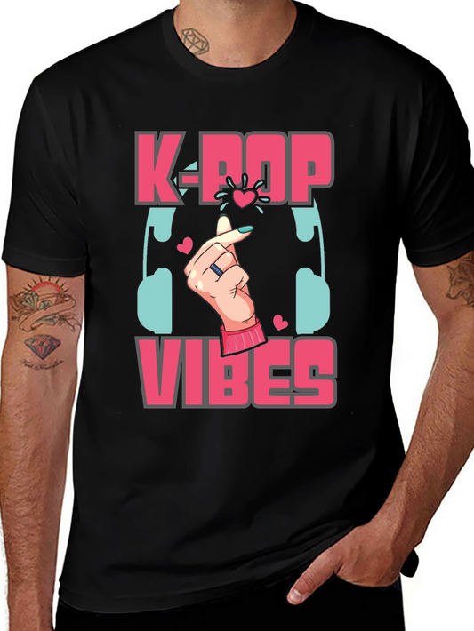 K-Pop Vibes Graphic Tee - Stylish Music Lover Shirt