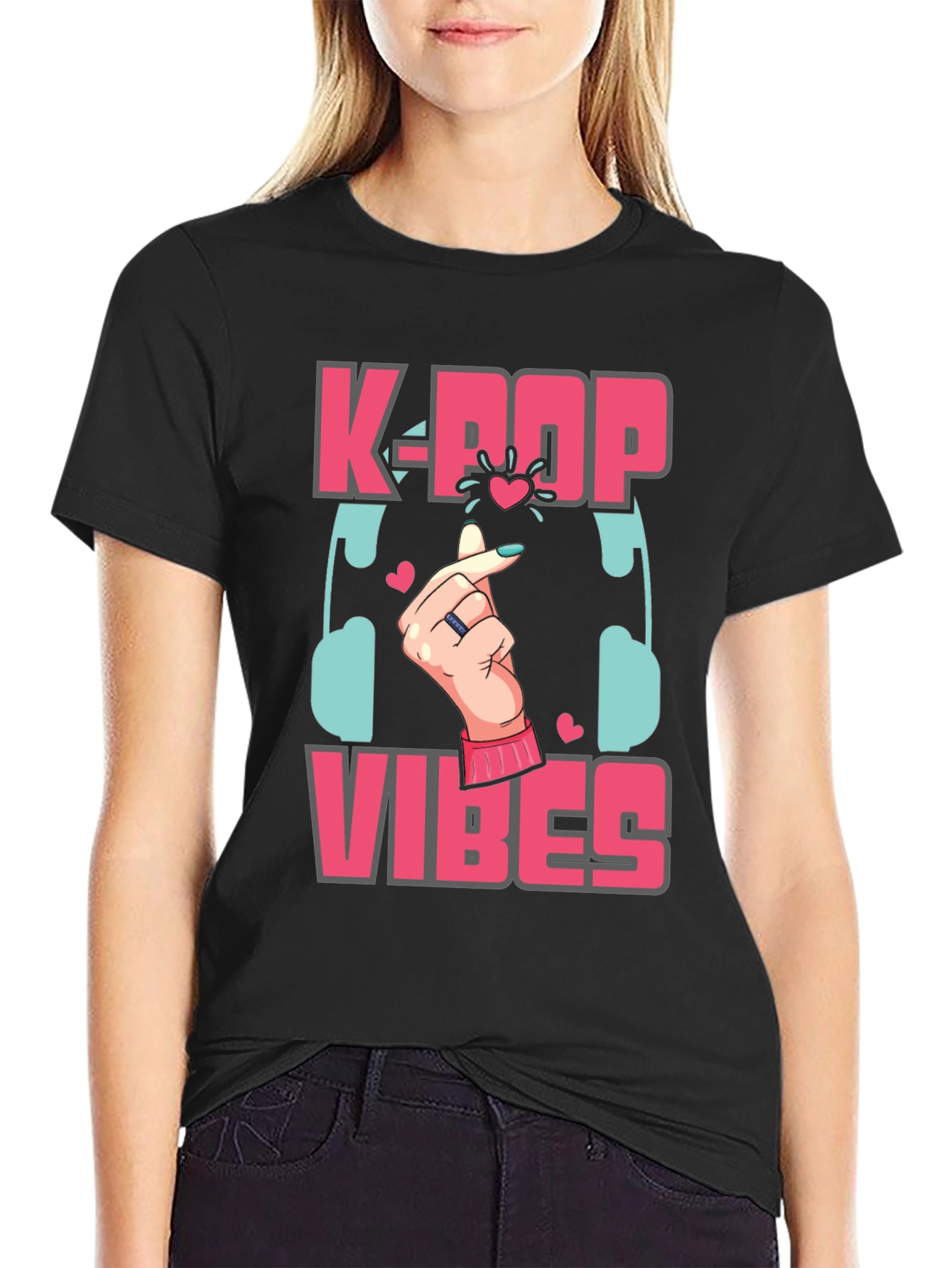 K-Pop Vibes Graphic Tee - Stylish Music Lover Shirt