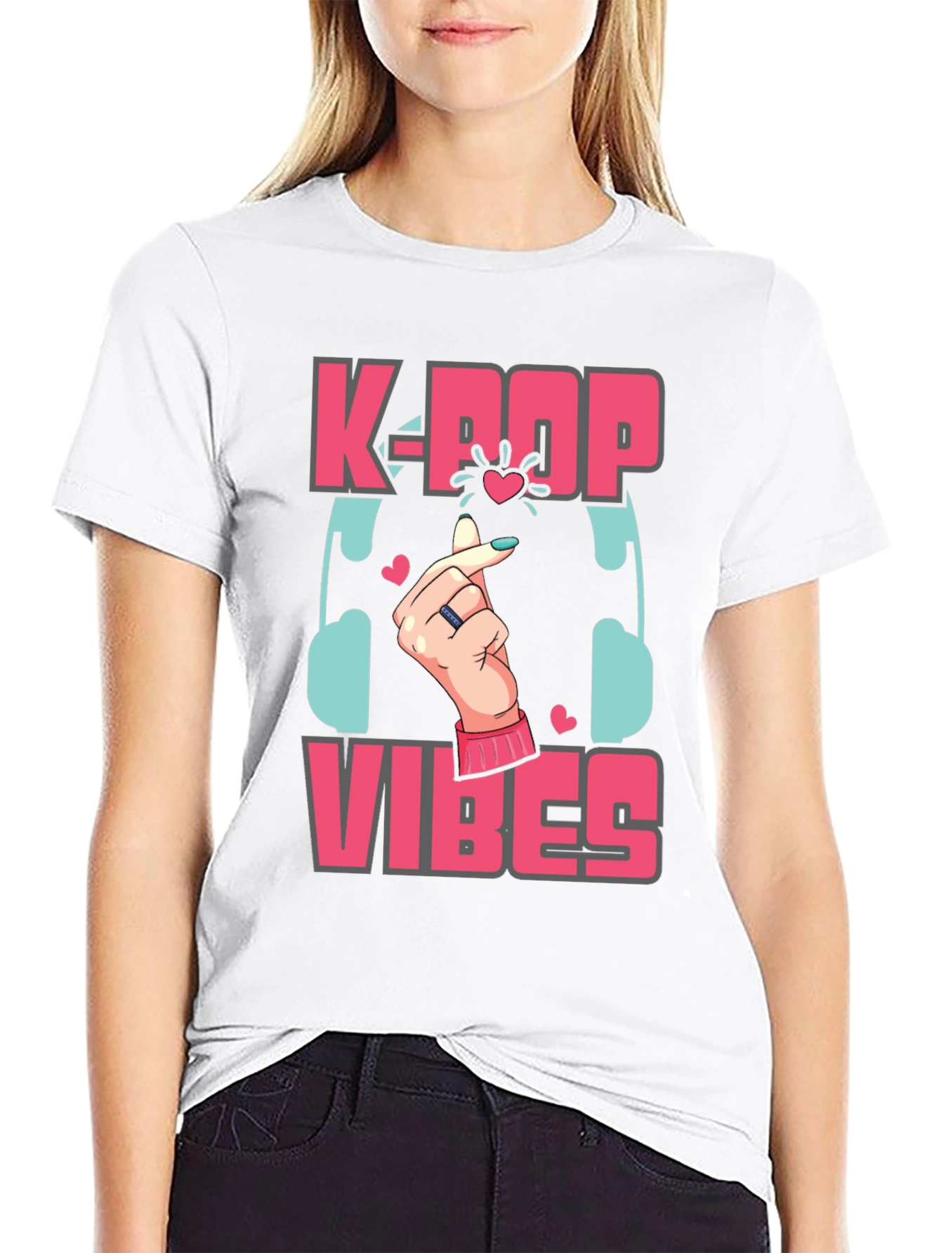 K-Pop Vibes Graphic Tee - Stylish Music Lover Shirt