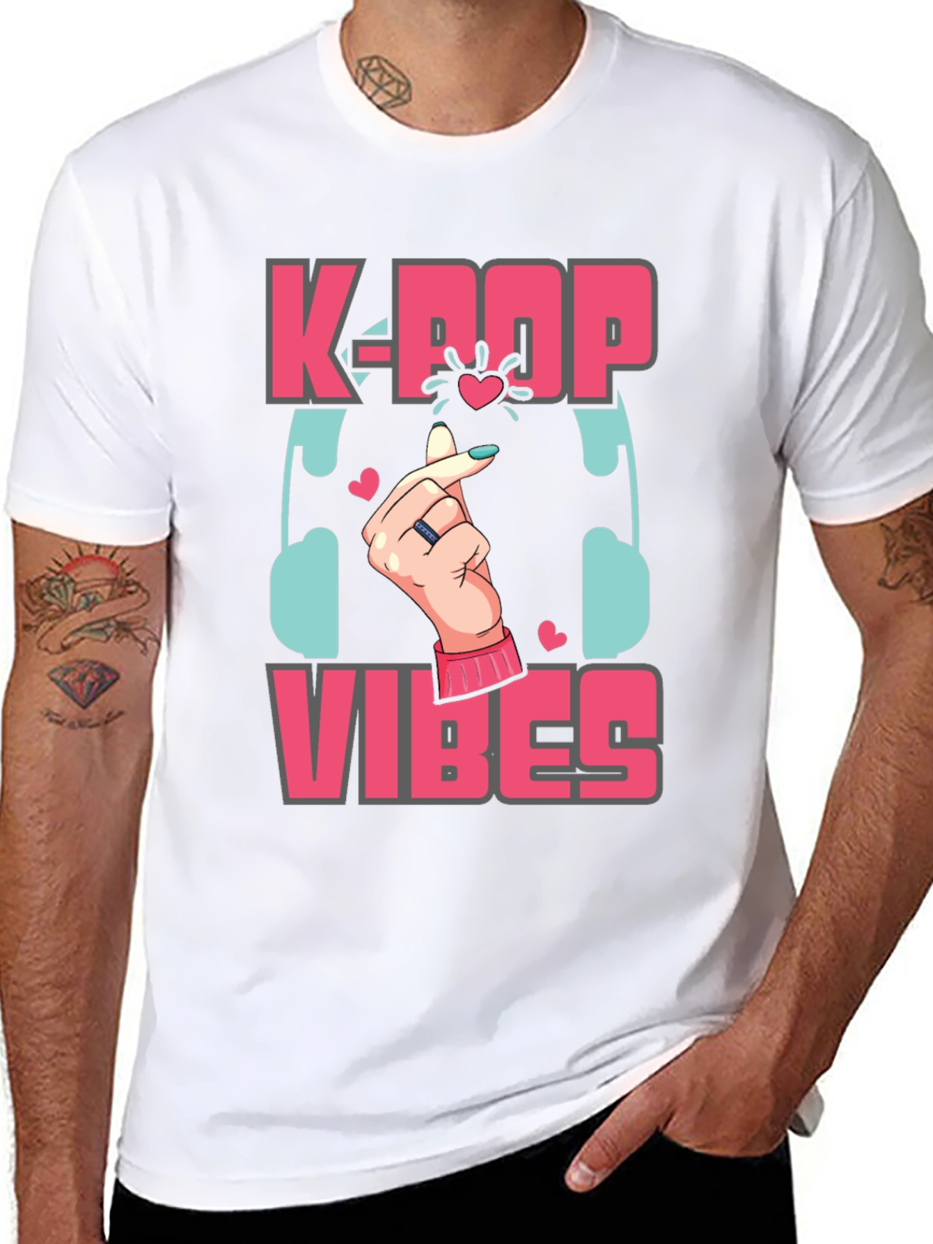 K-Pop Vibes Graphic Tee - Stylish Music Lover Shirt