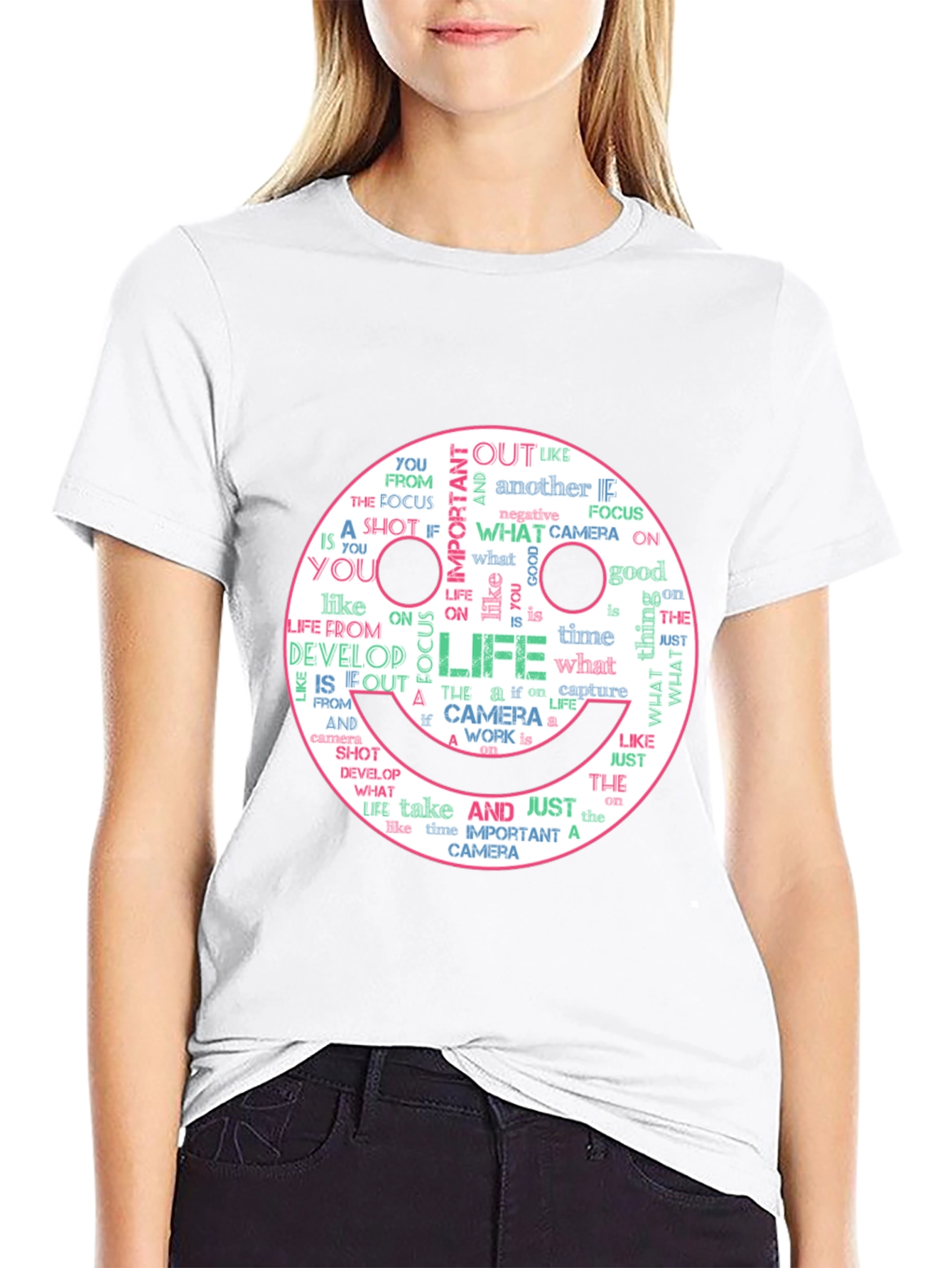 Smile Face Camera Life T-Shirt