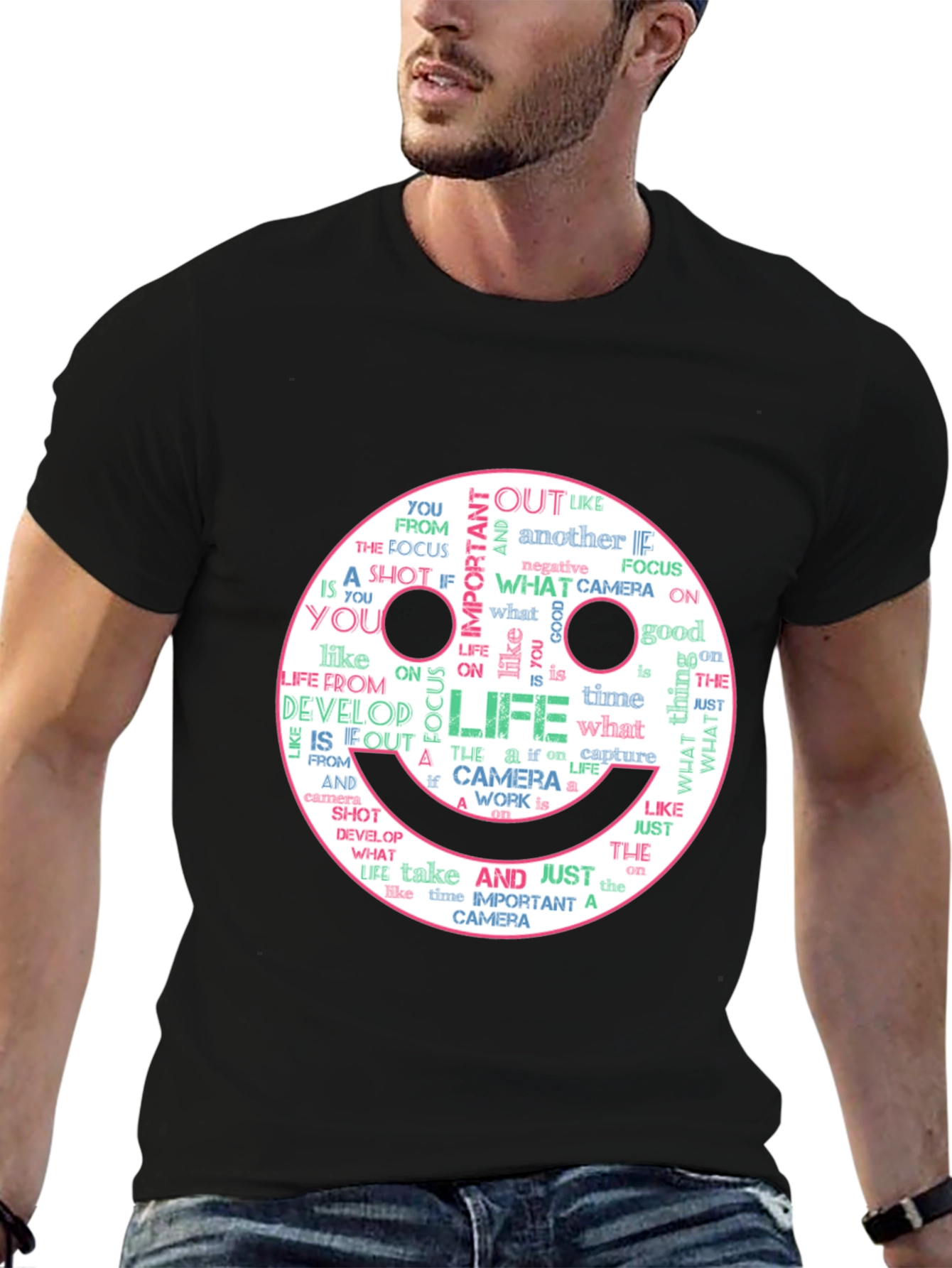 Smile Face Camera Life T-Shirt