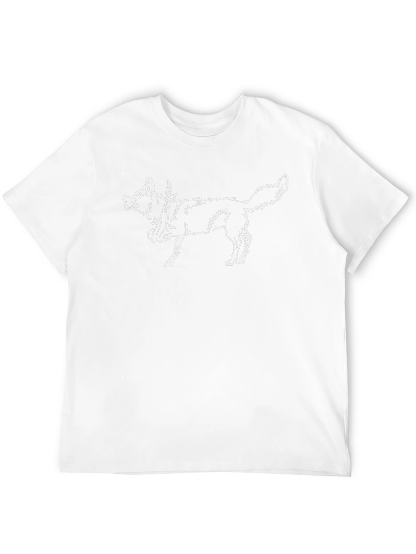 Dog Graphic Tee - Mens Black Cotton T-Shirt