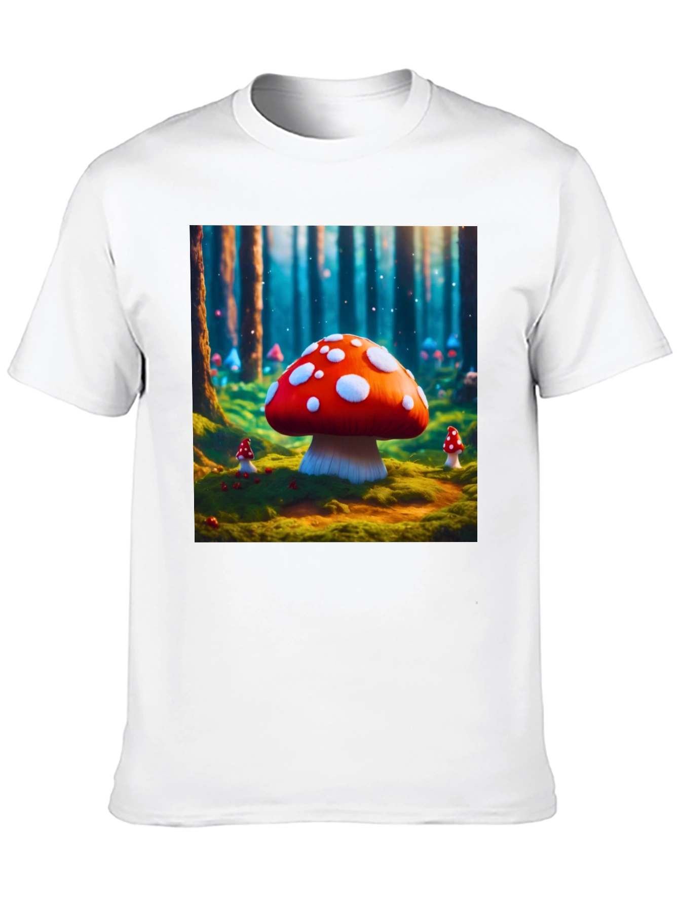 Mushroom Forest Graphic Tee - Funky Fantasy Design