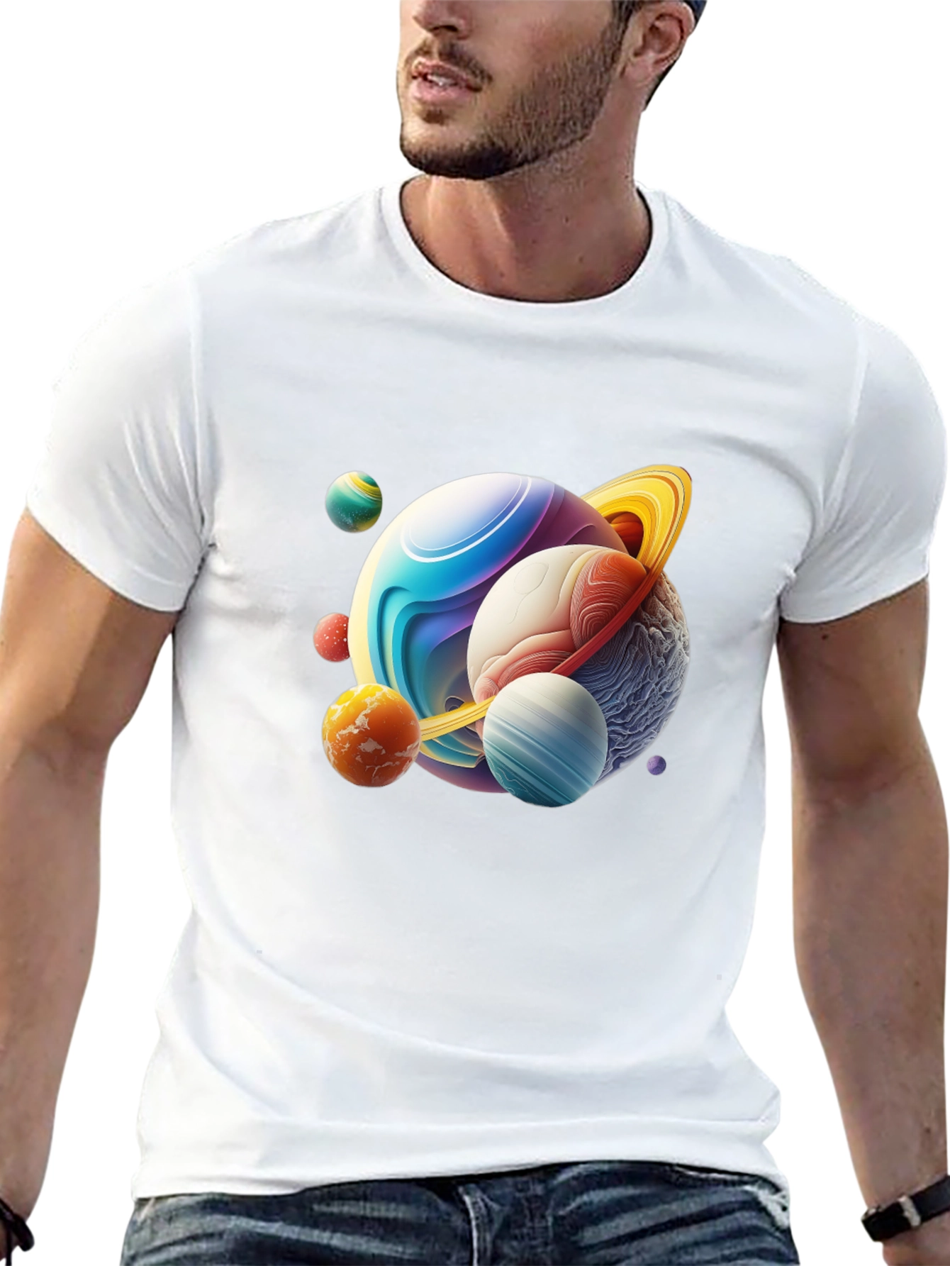 Planetary Graphic Tee - Mens Black T-Shirt