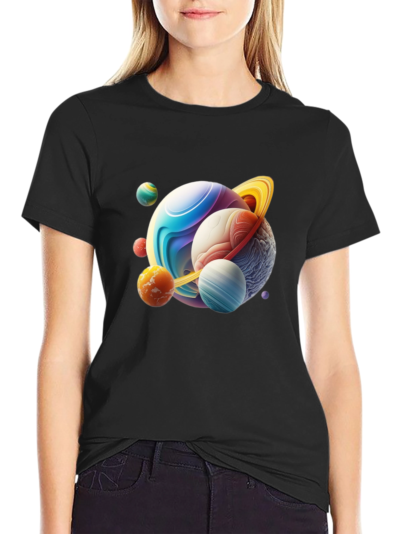 Planetary Graphic Tee - Mens Black T-Shirt