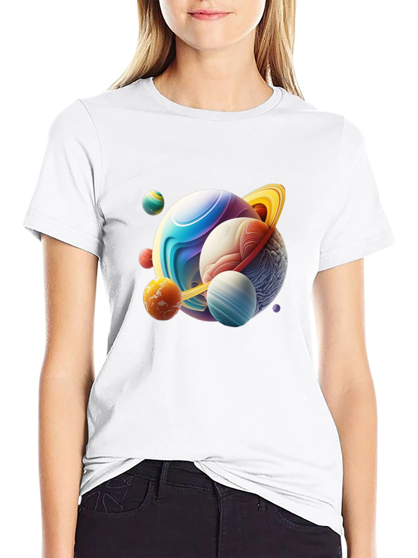 Planetary Graphic Tee - Mens Black T-Shirt