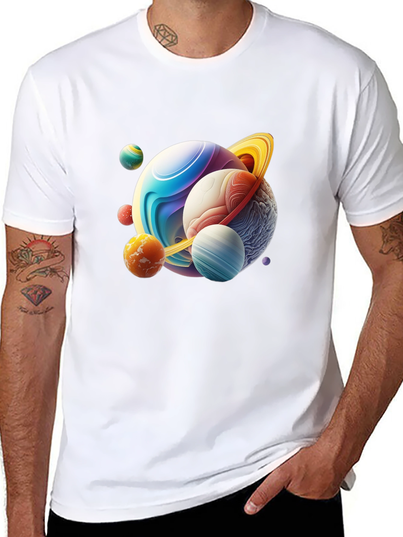 Planetary Graphic Tee - Mens Black T-Shirt