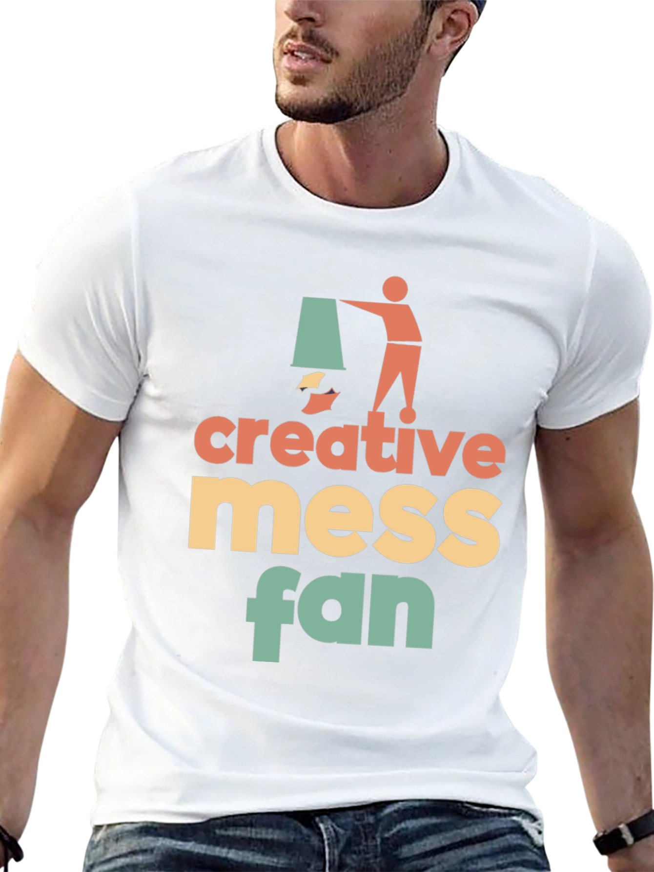Creative Mess Fan Graphic T-Shirt - Stylish & Unique!