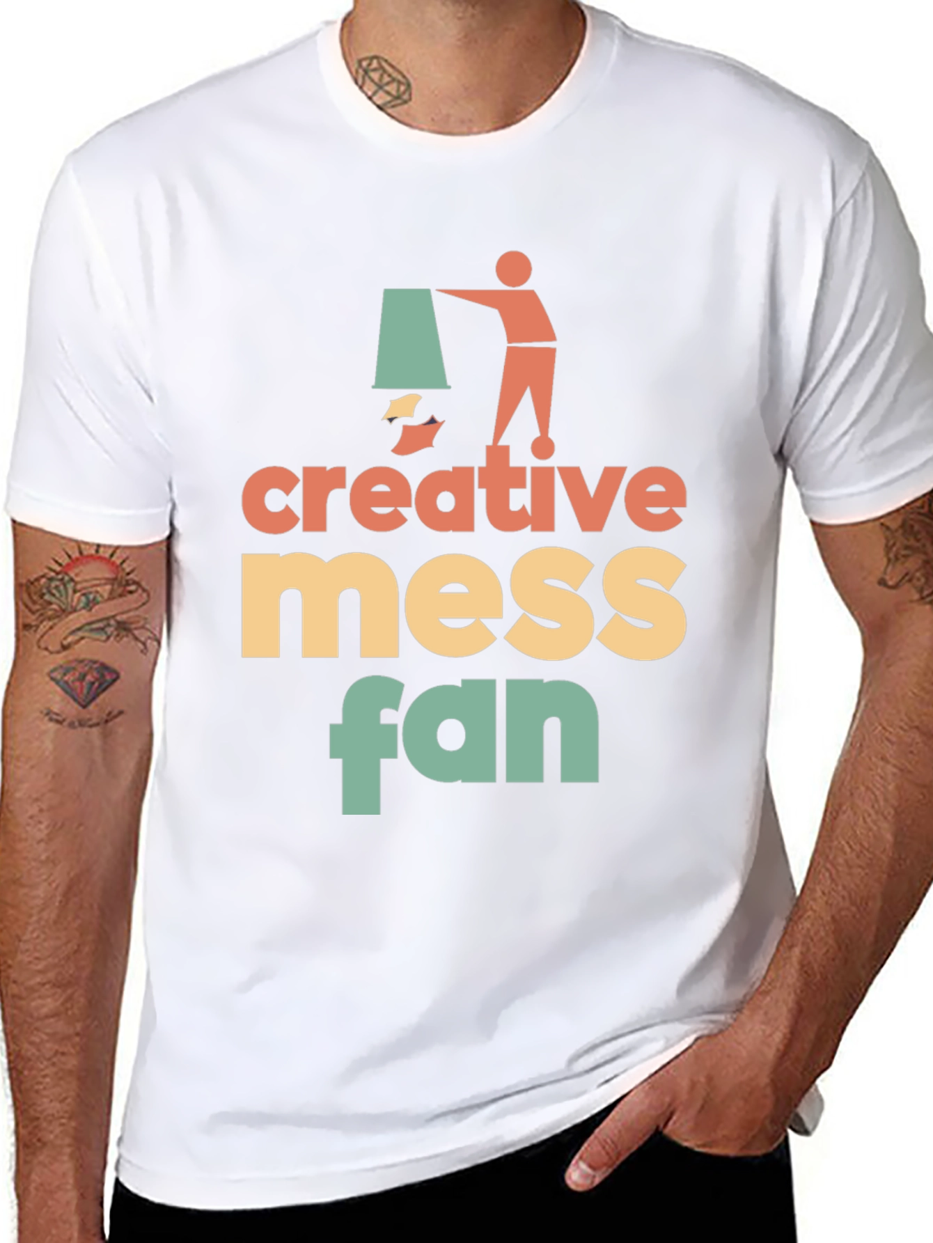 Creative Mess Fan Graphic T-Shirt - Stylish & Unique!