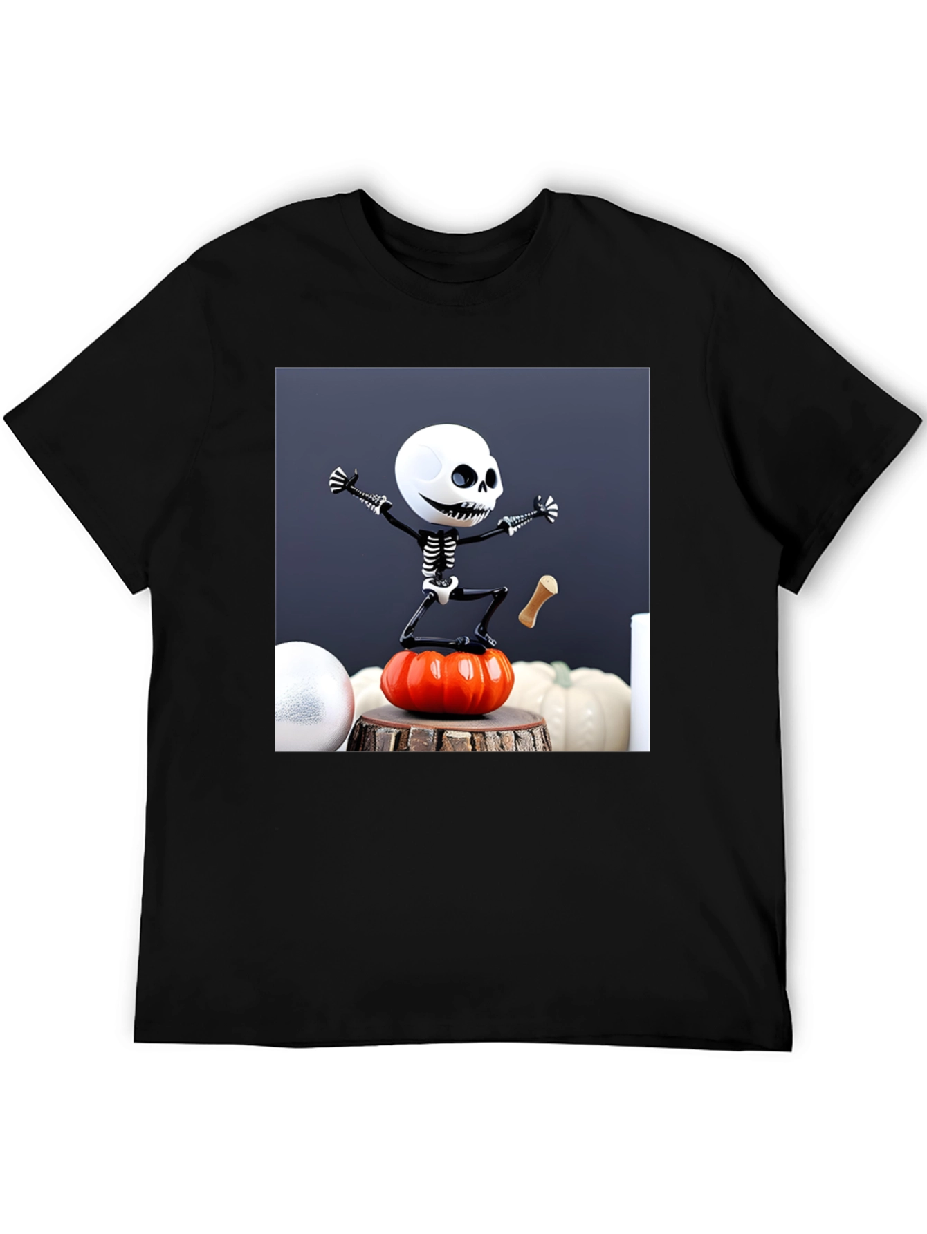 Halloween Skeleton Pumpkin T-Shirt
