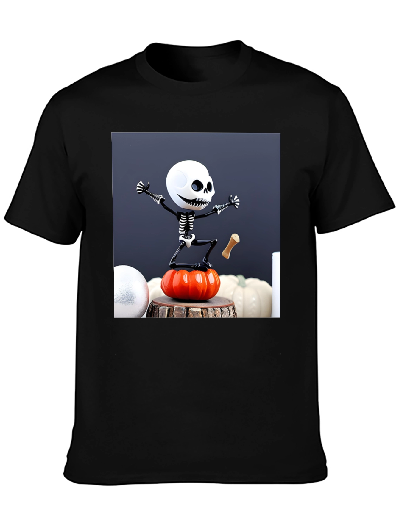 Halloween Skeleton Pumpkin T-Shirt
