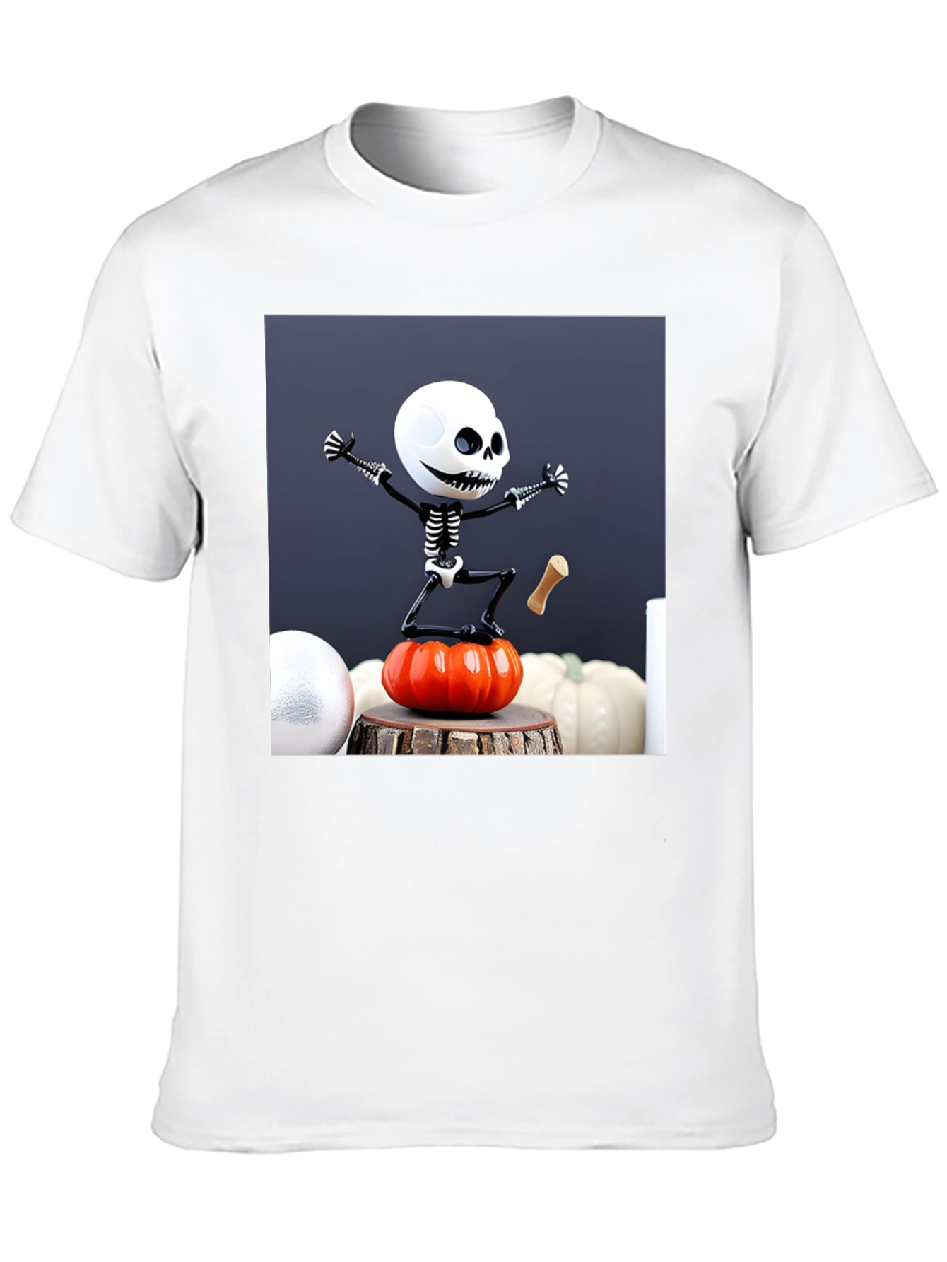 Halloween Skeleton Pumpkin T-Shirt