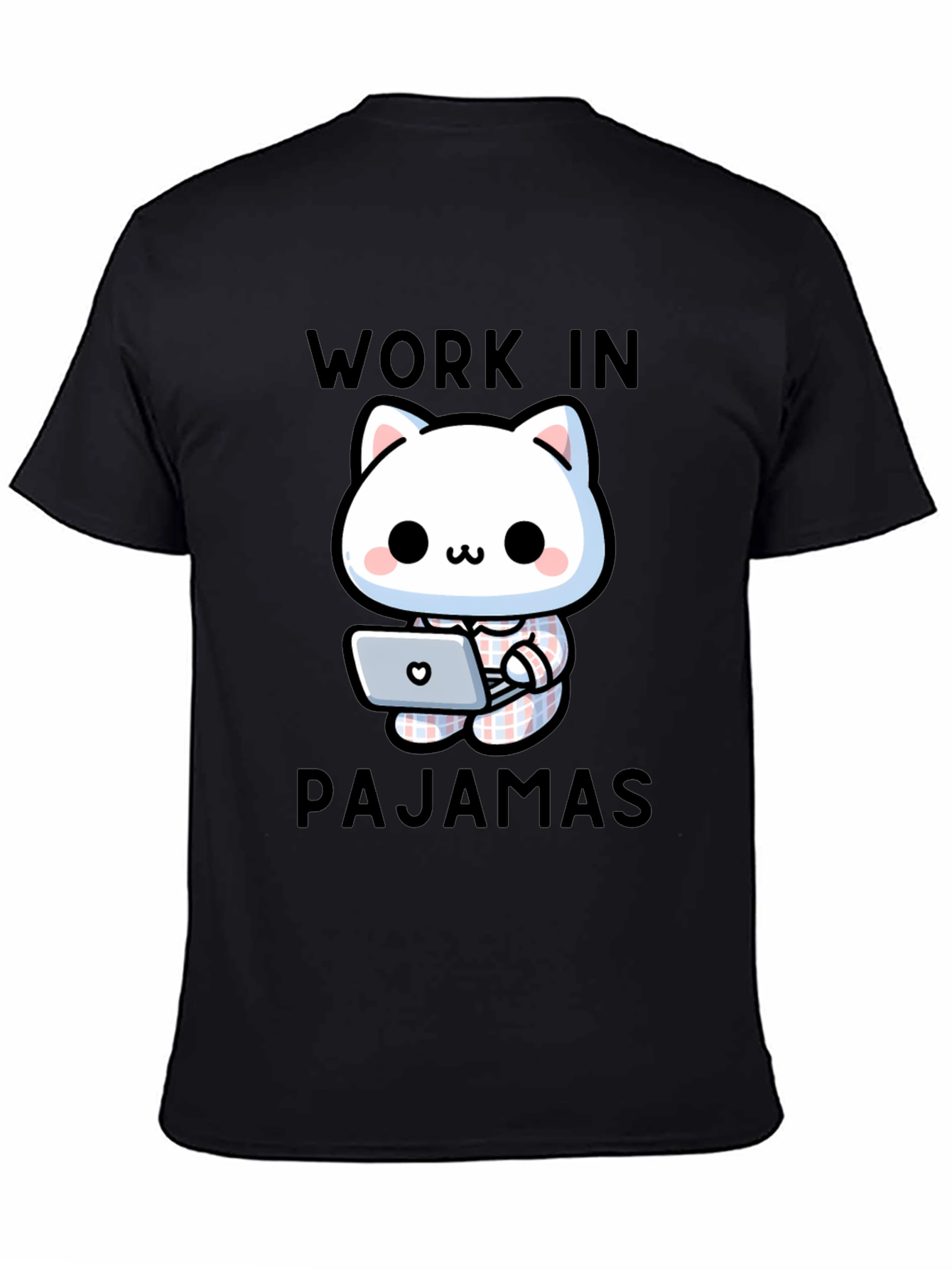 Work In Pajamas Cat T-Shirt