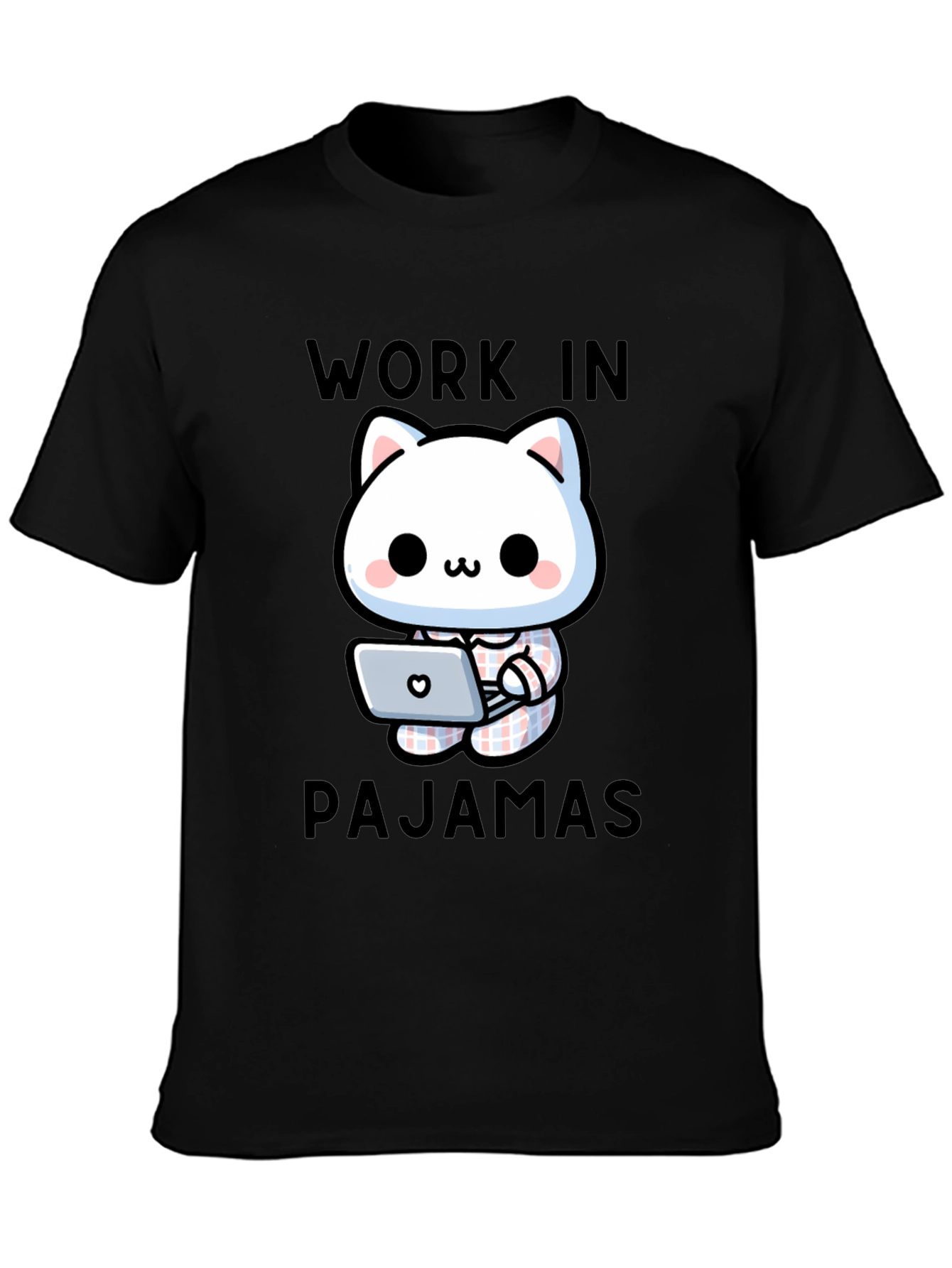 Work In Pajamas Cat T-Shirt