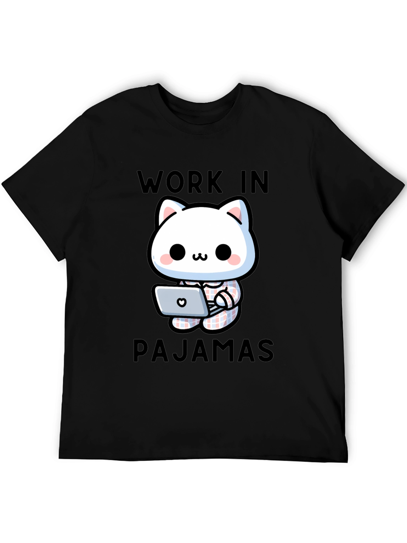 Work In Pajamas Cat T-Shirt