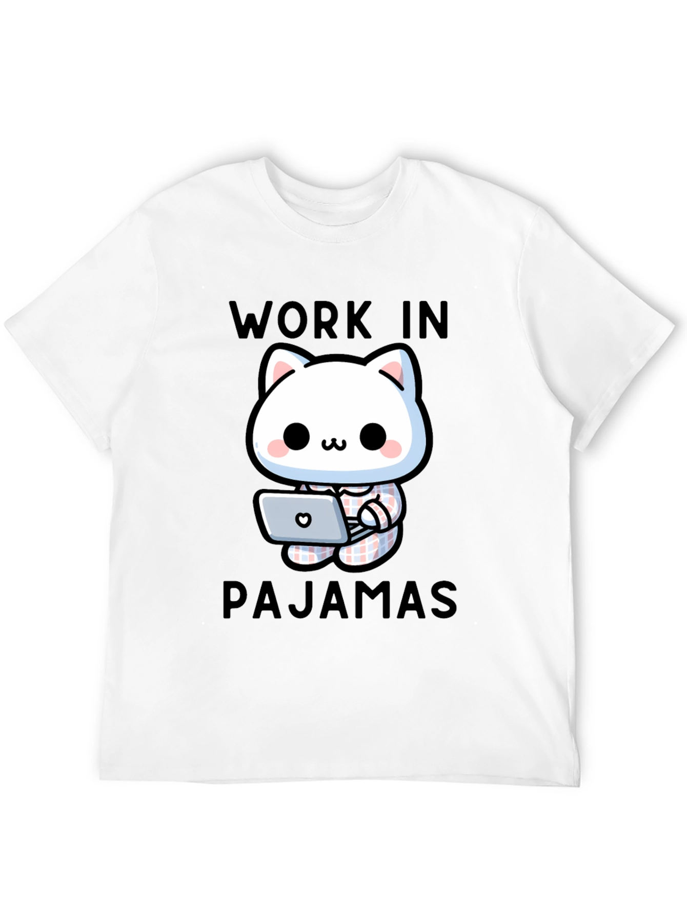 Work In Pajamas Cat T-Shirt