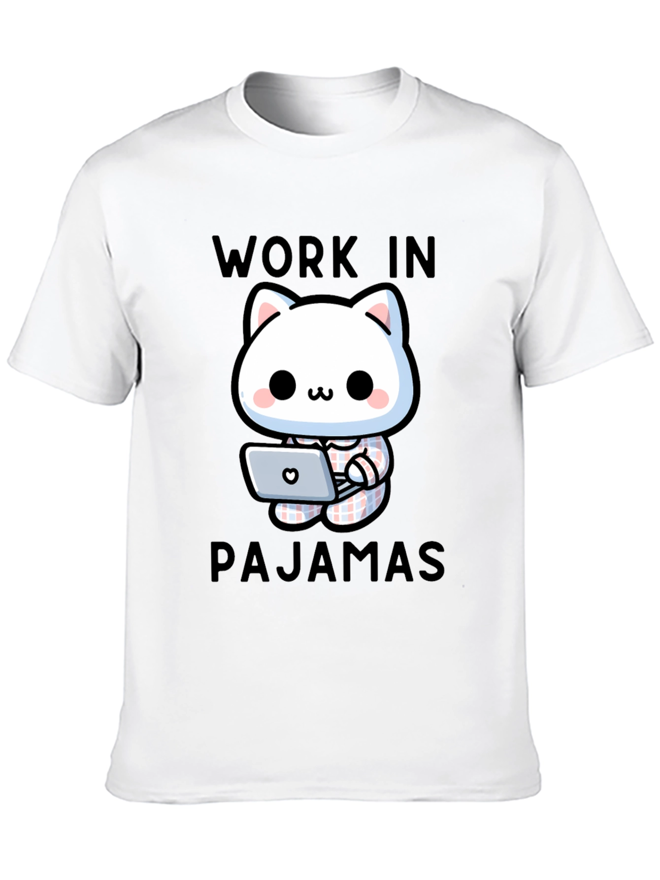 Work In Pajamas Cat T-Shirt