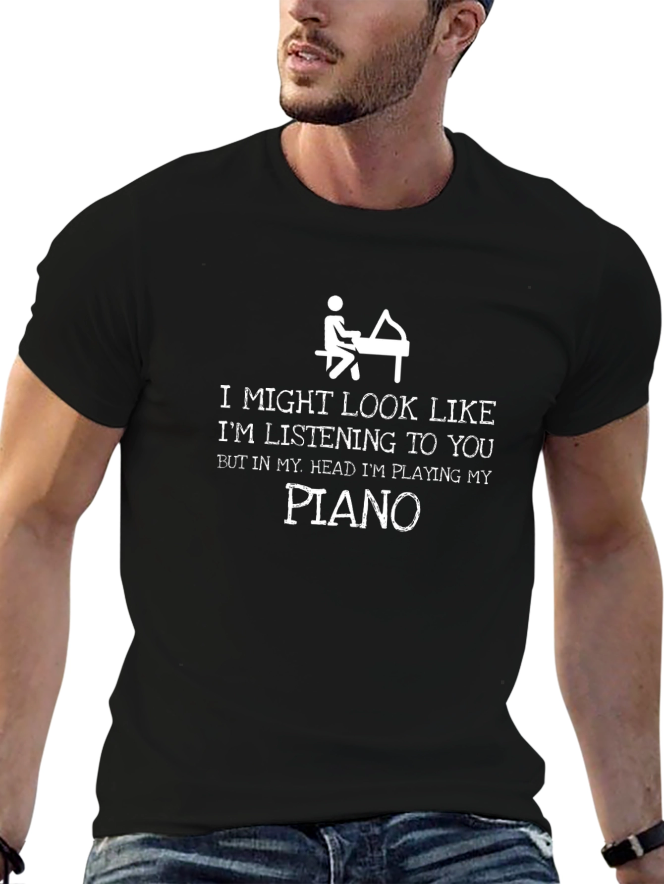 Funny Piano Player T-Shirt - Im Playing Piano