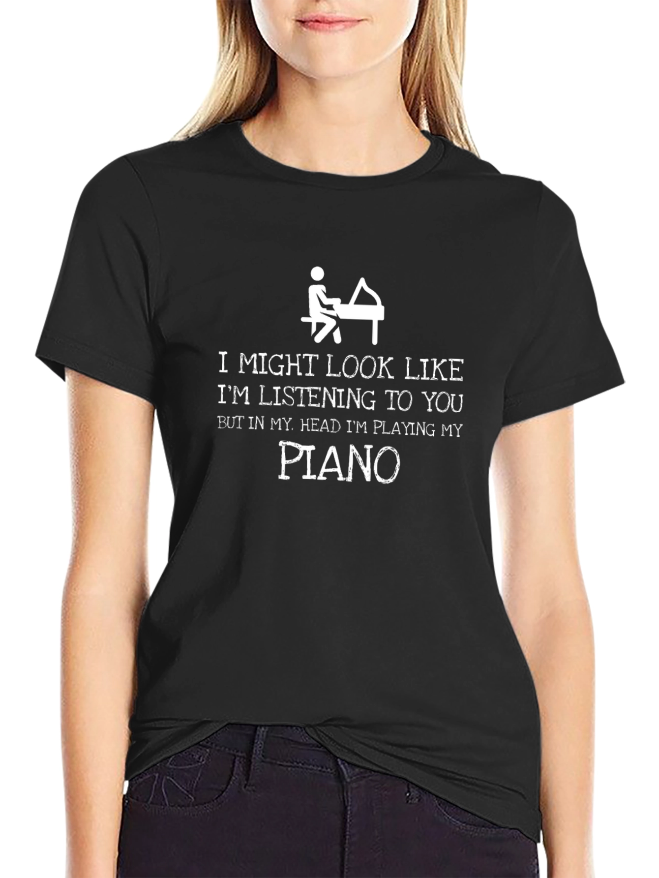 Funny Piano Player T-Shirt - Im Playing Piano