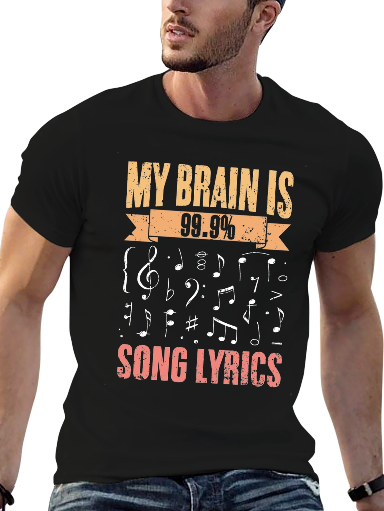 Music Lover T-Shirt: My Brain is 99.9% Song Lyrics