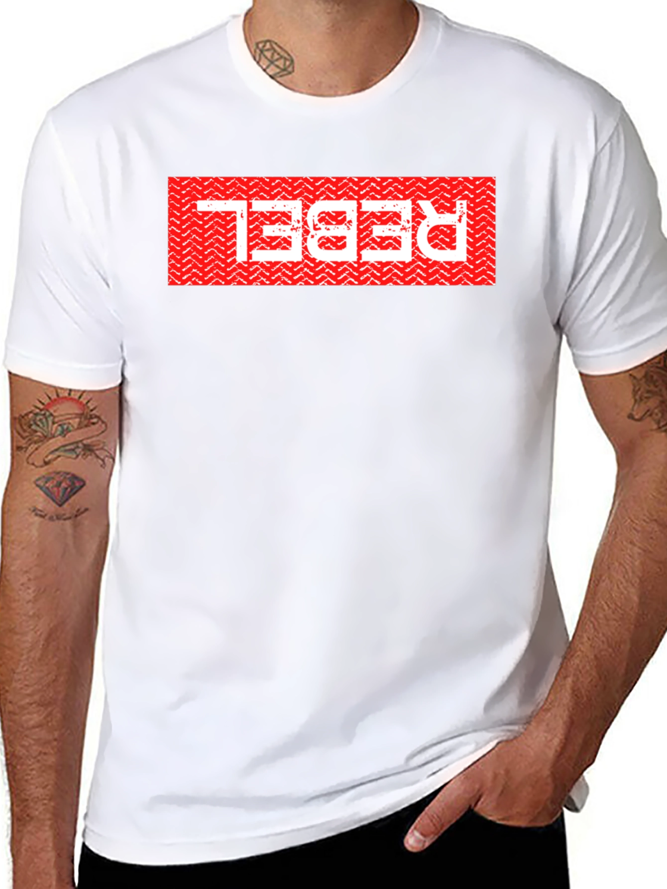Rebel Graphic Tee - Bold Red Design