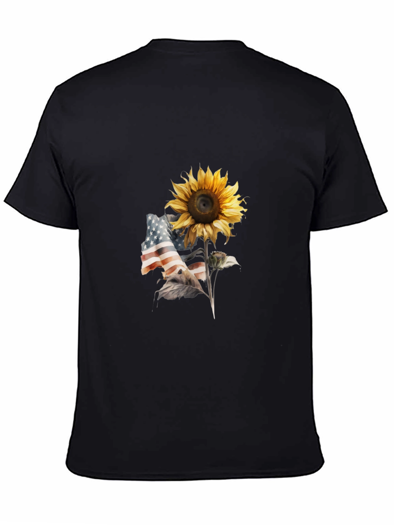 Sunflower USA Flag Graphic Tee