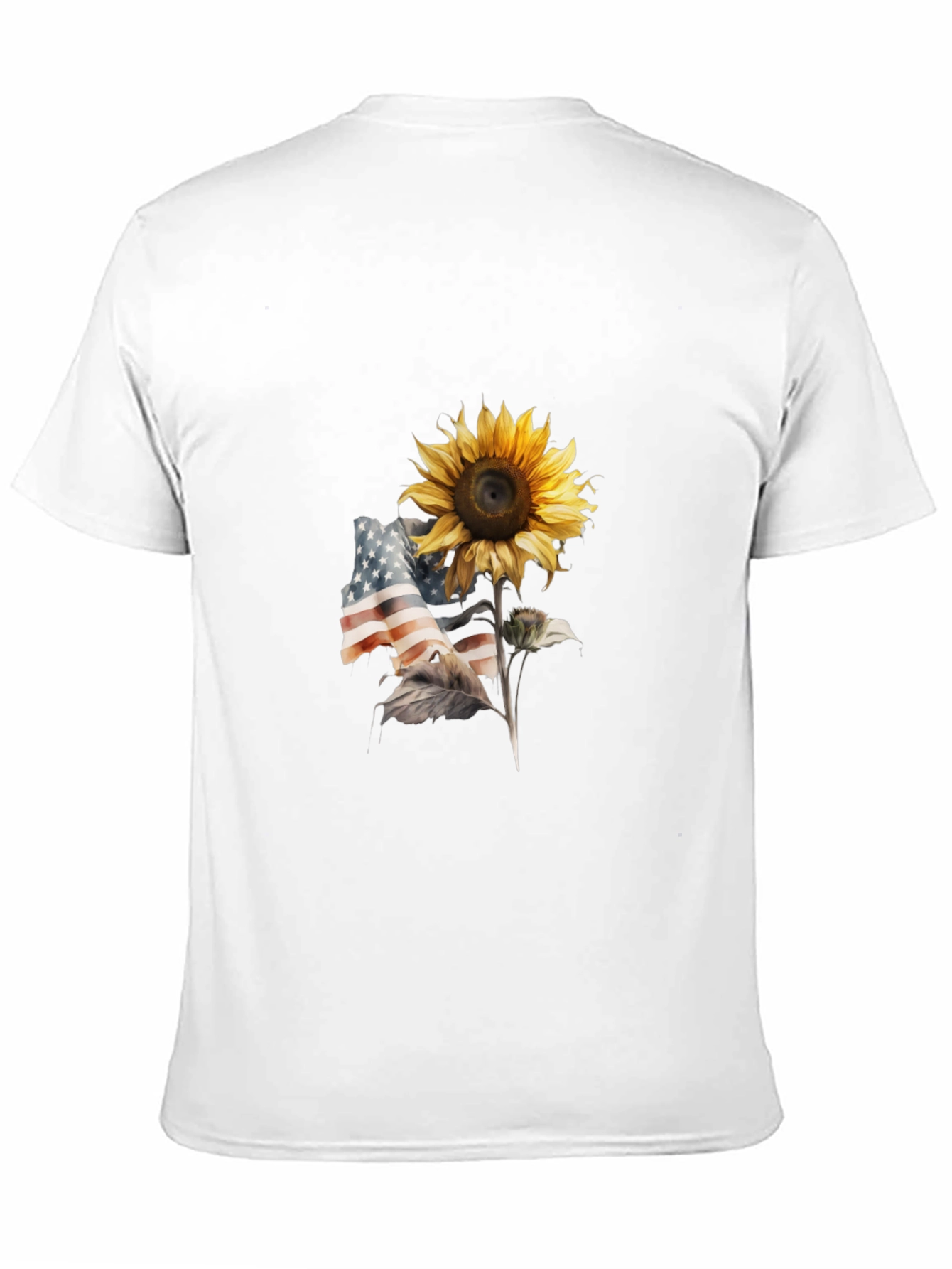 Sunflower USA Flag Graphic Tee