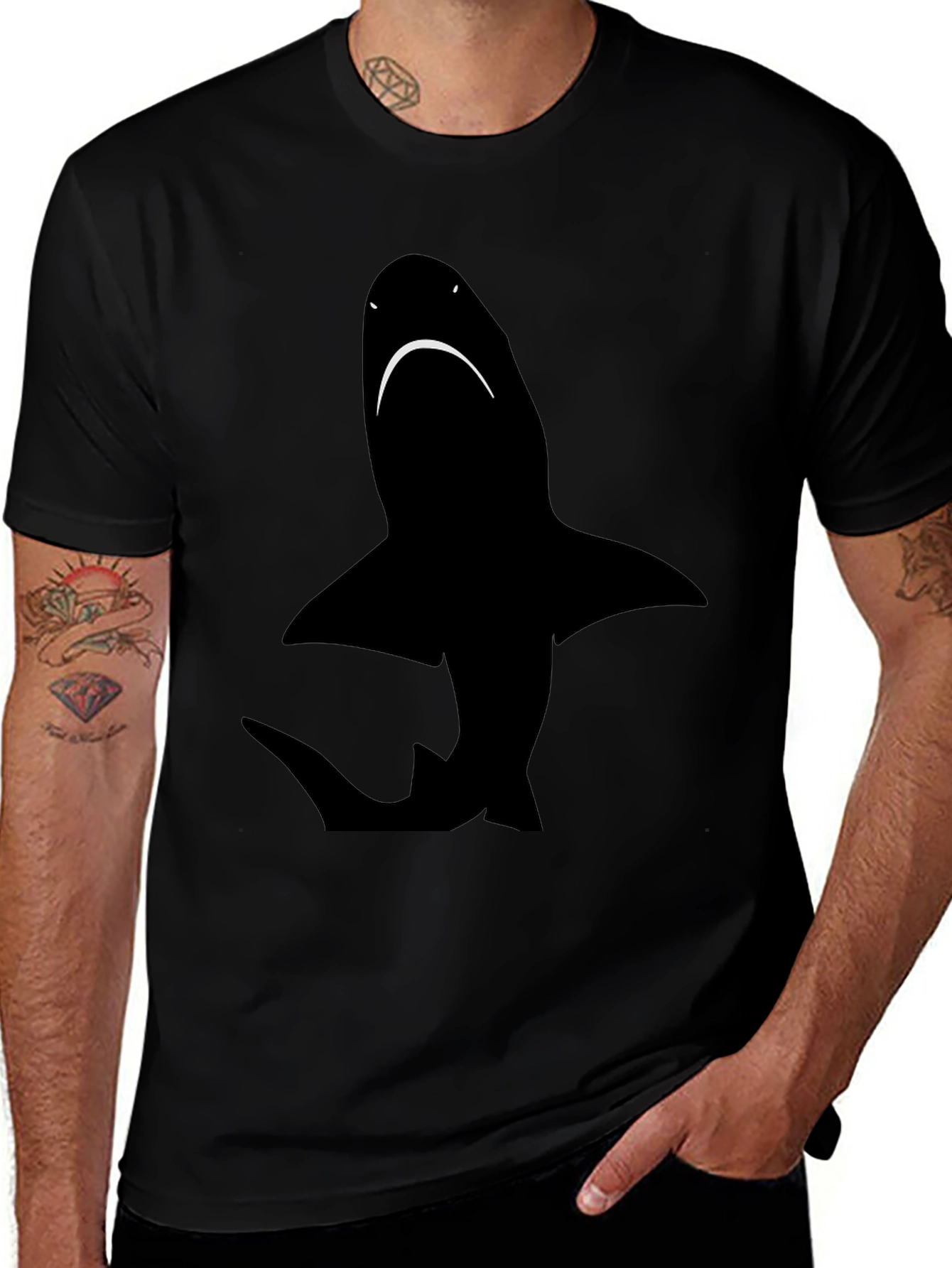 Black Shark Graphic T-Shirt - Cool & Casual