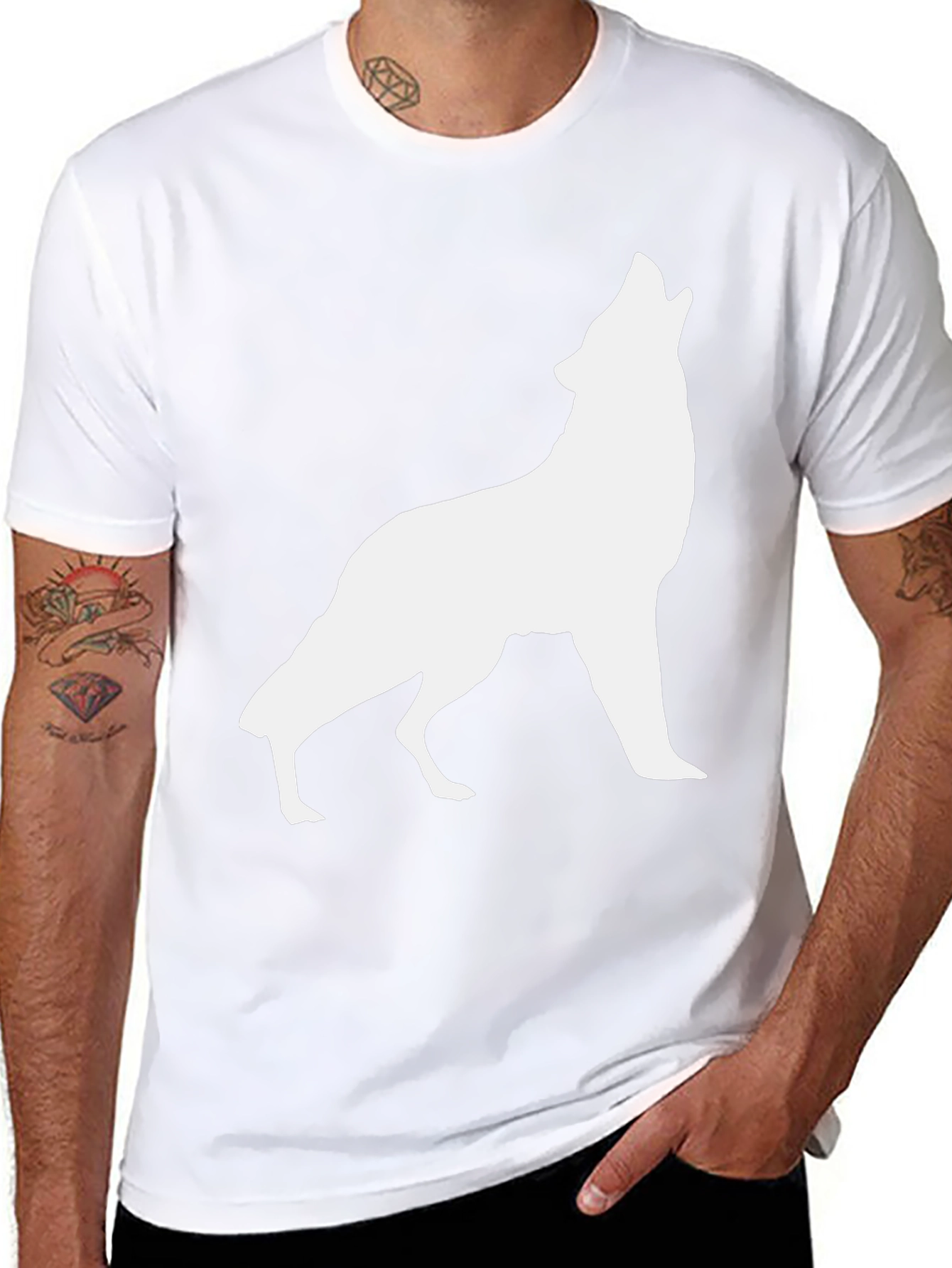Wolf Howl Graphic Tee - Black Cotton T-Shirt