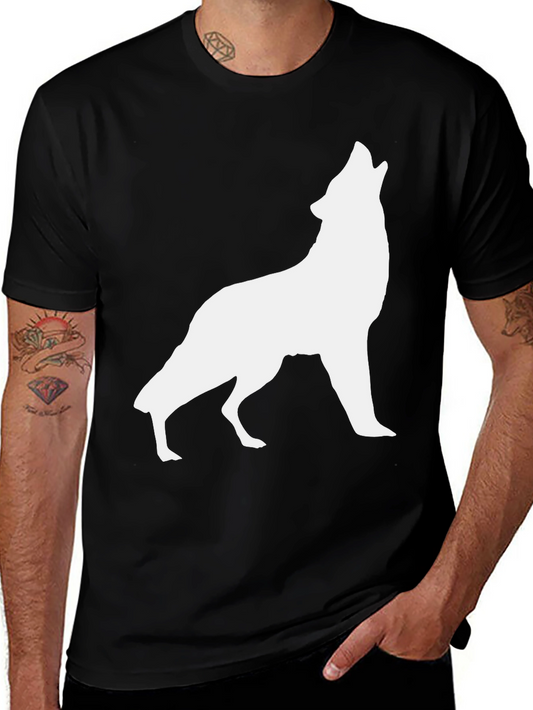 Wolf Howl Graphic Tee - Black Cotton T-Shirt