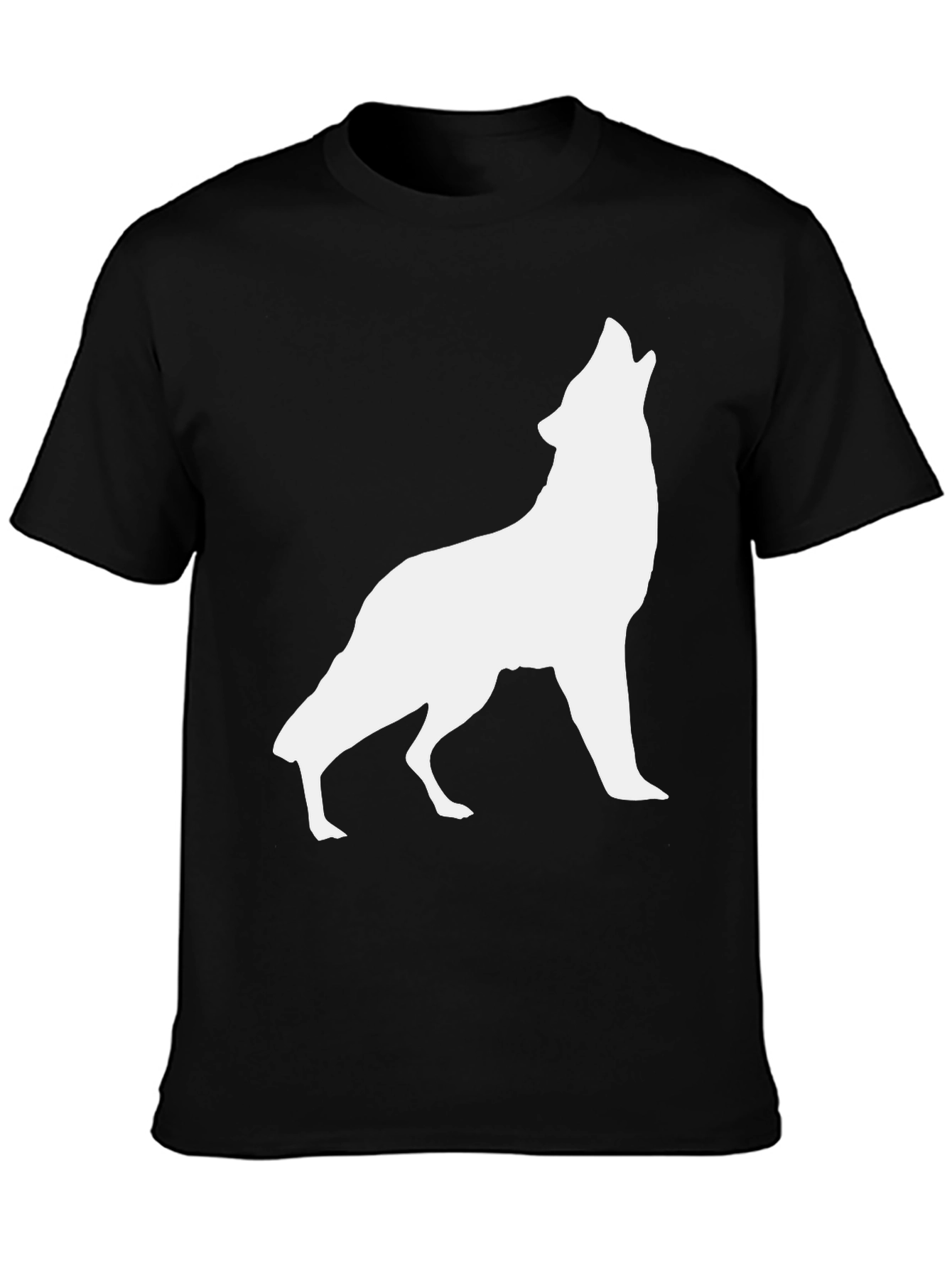 Wolf Howl Graphic Tee - Black Cotton T-Shirt