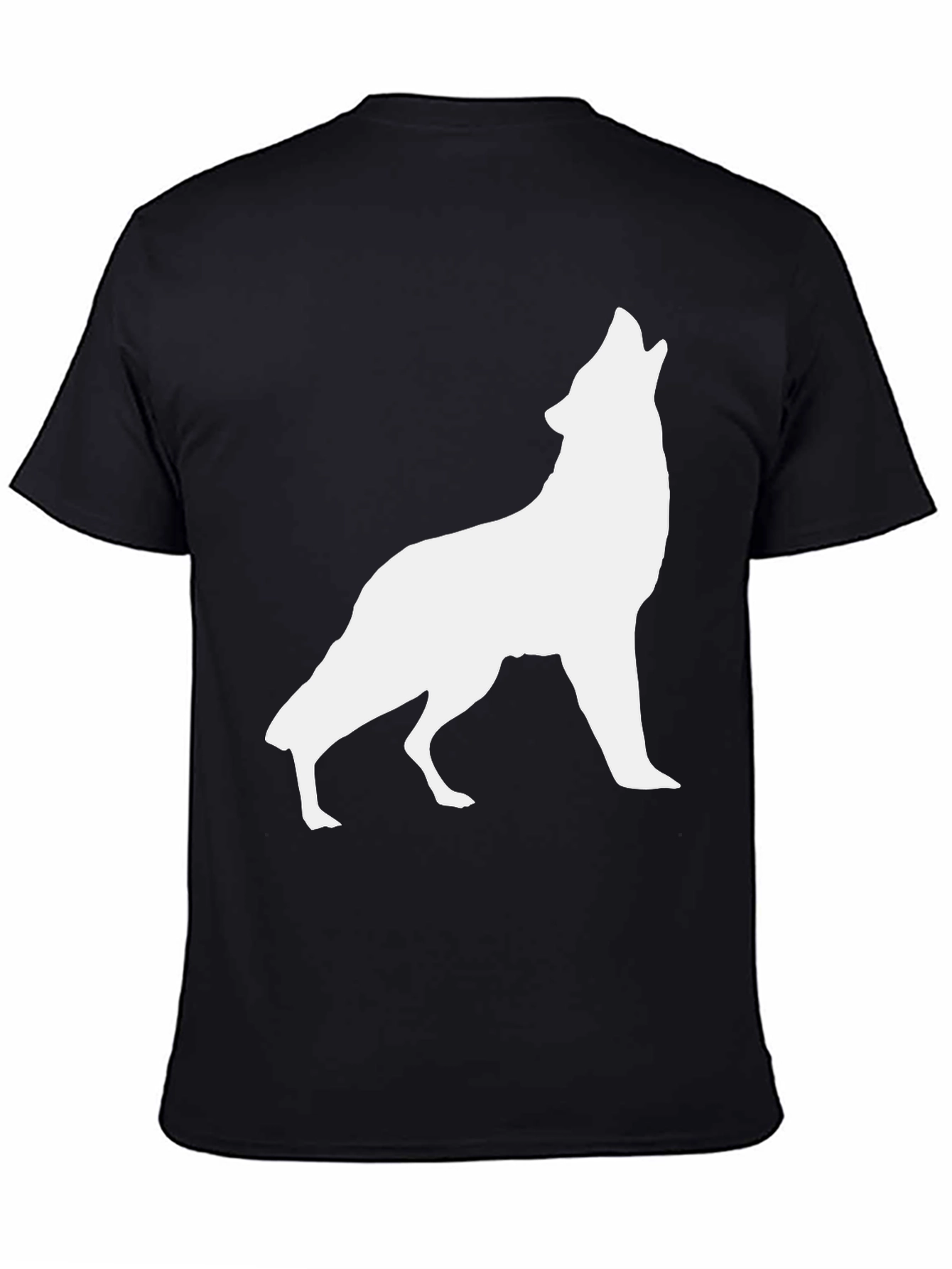 Wolf Howl Graphic Tee - Black Cotton T-Shirt