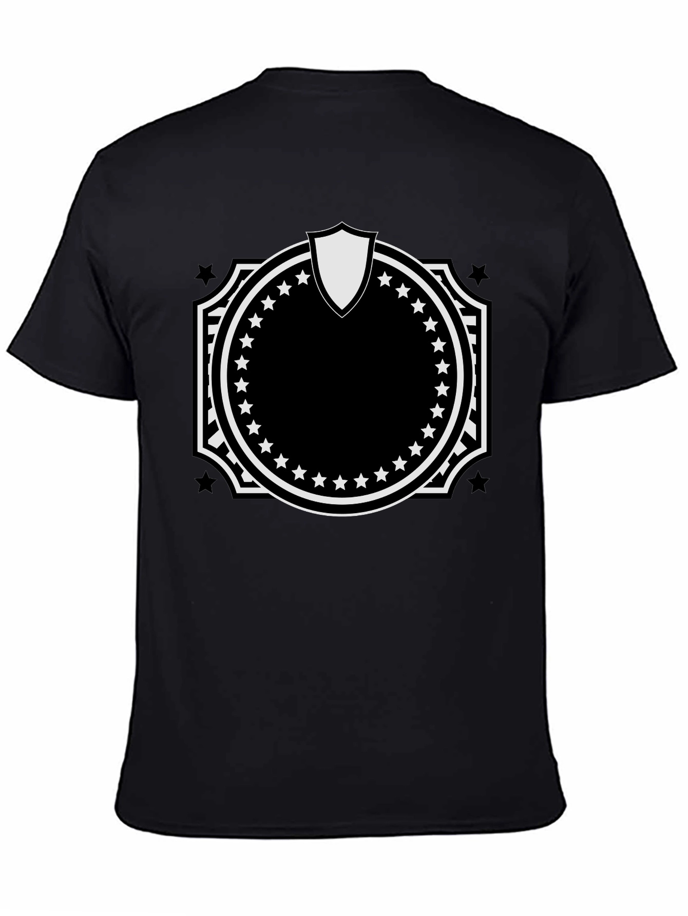 Patriotic Crest Graphic Tee - Black