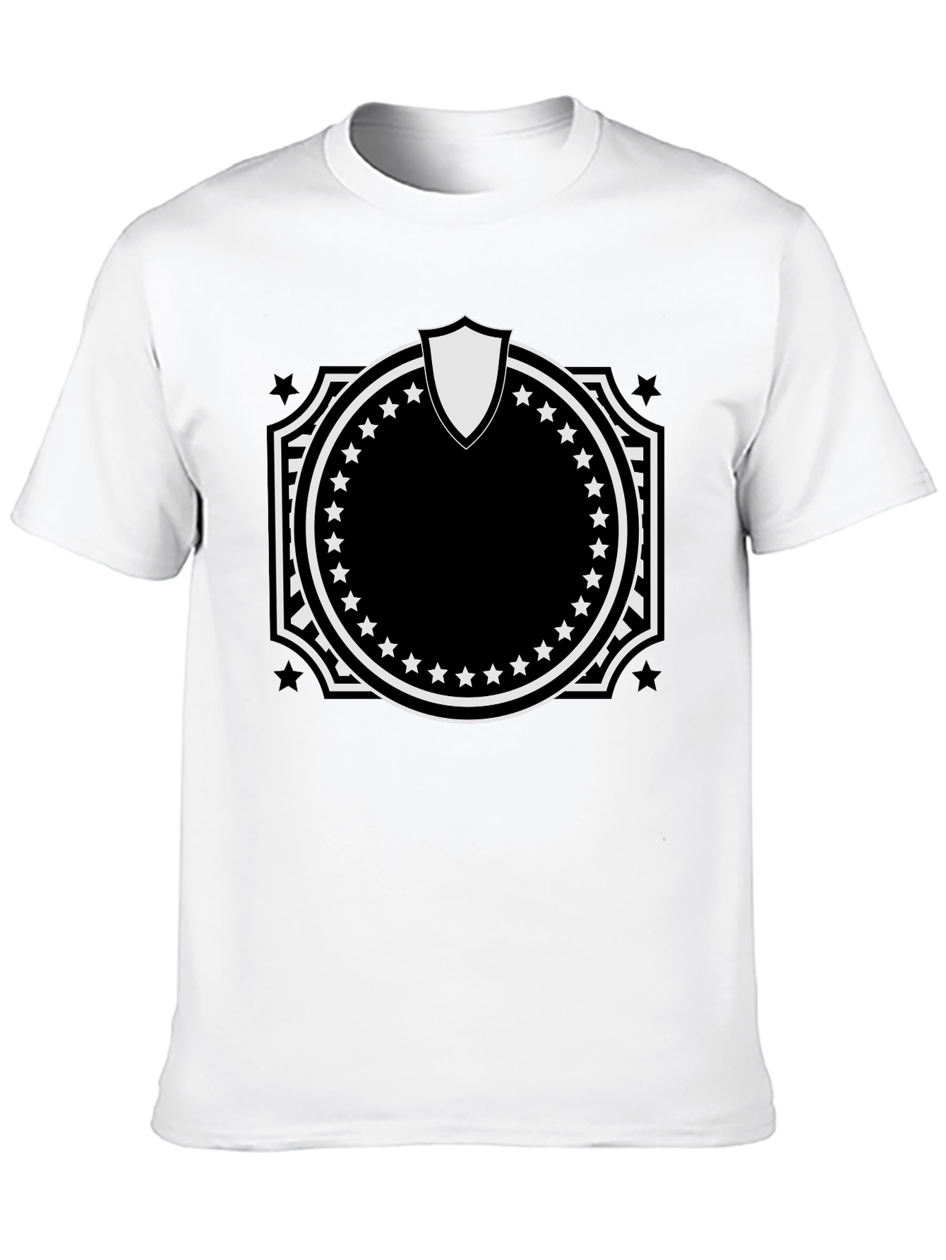 Patriotic Crest Graphic Tee - Black