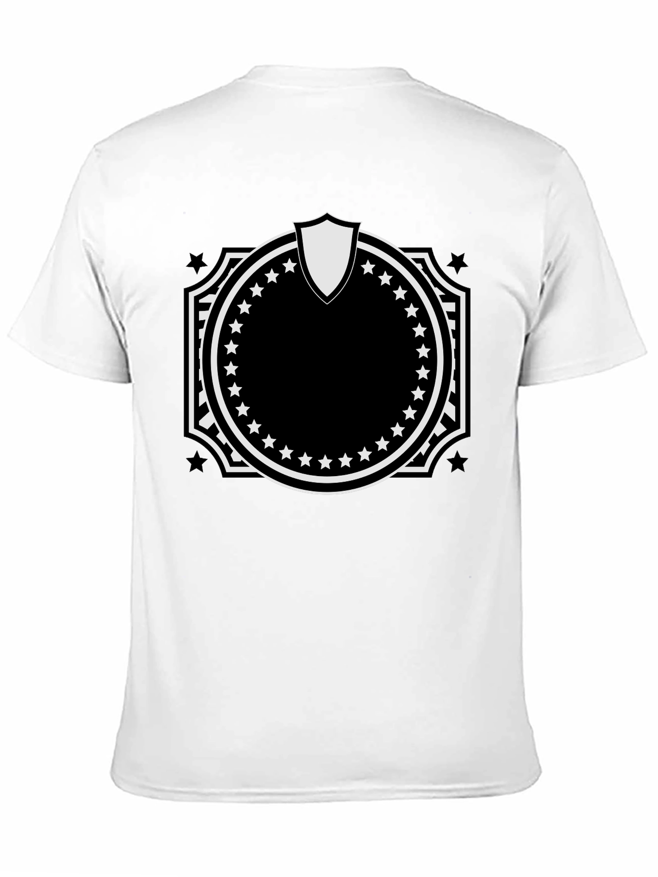 Patriotic Crest Graphic Tee - Black