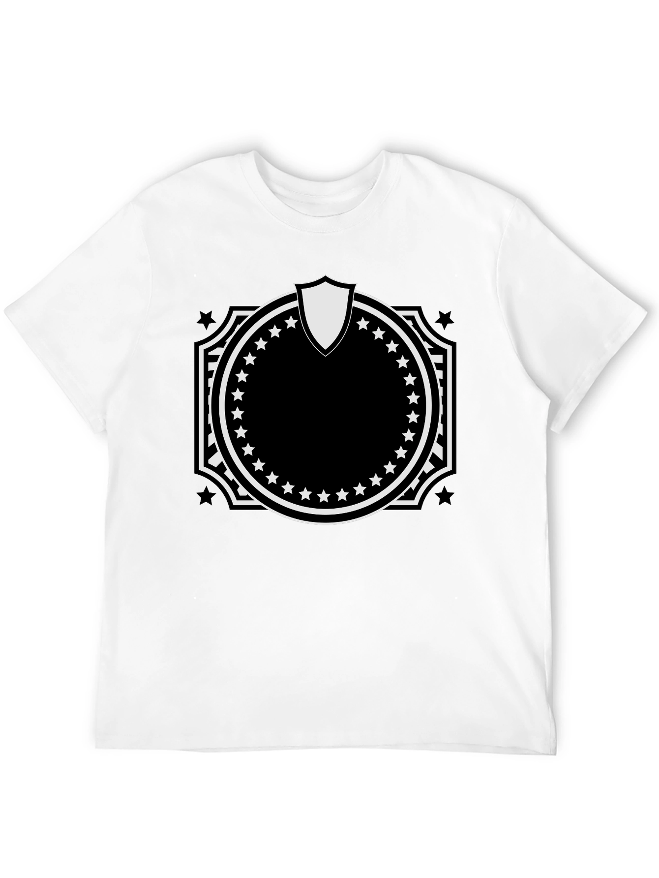 Patriotic Crest Graphic Tee - Black