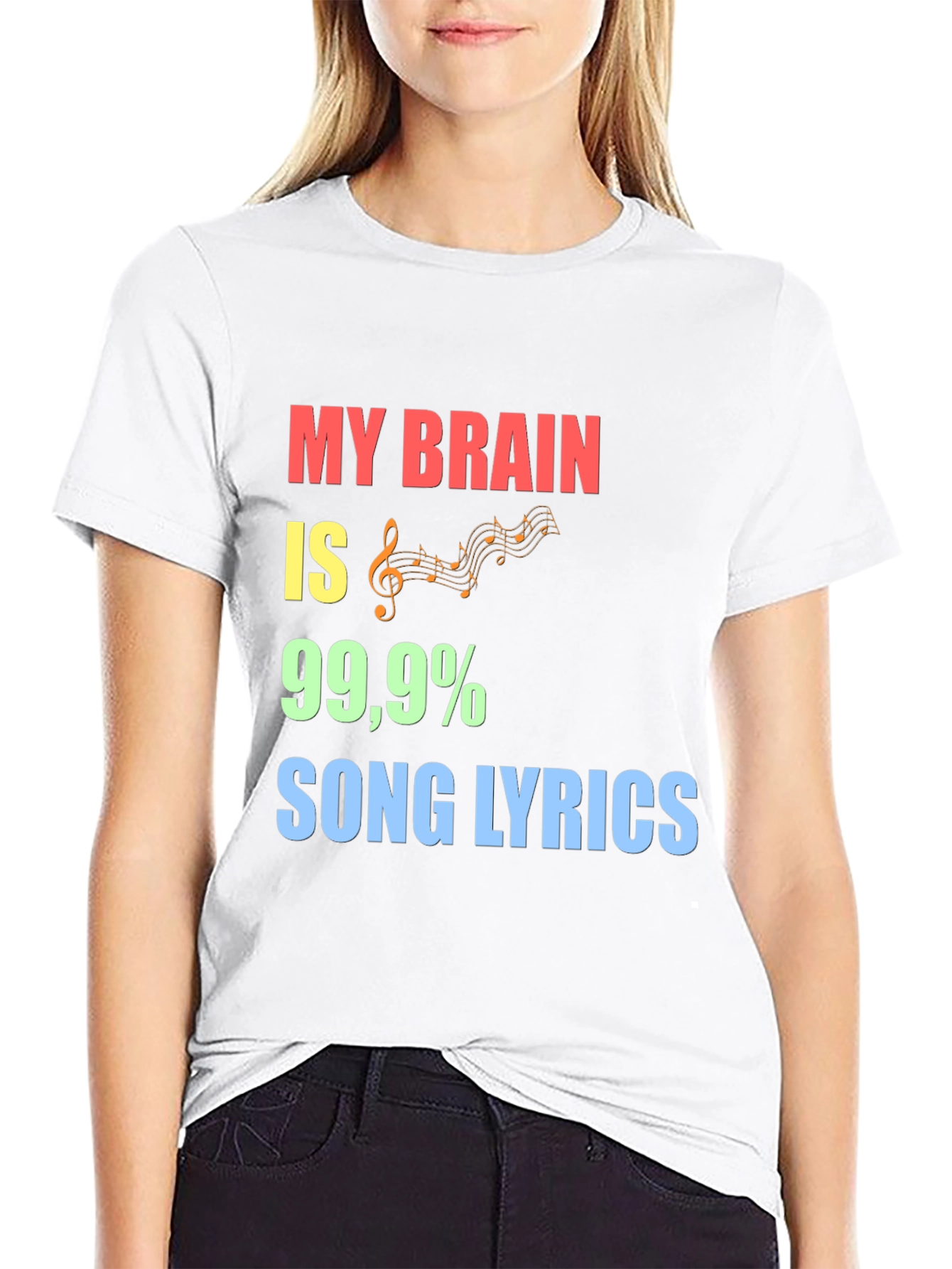 Song Lyrics Brain T-Shirt - Music Lover Tee