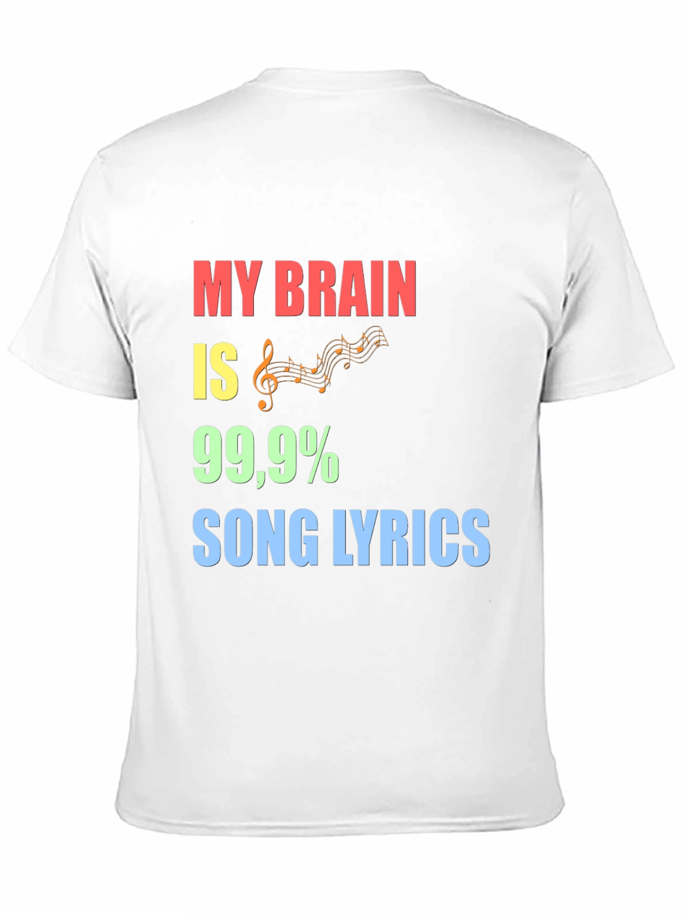 Song Lyrics Brain T-Shirt - Music Lover Tee