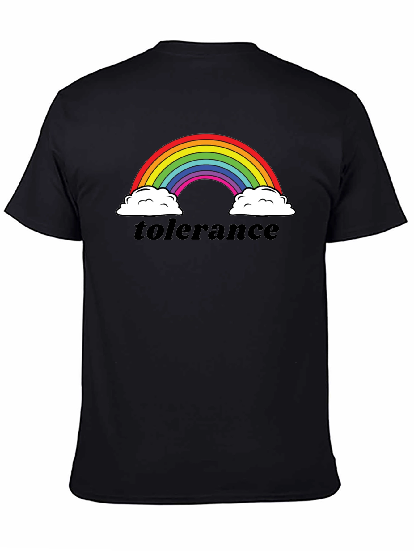 Tolerance Rainbow Graphic T-Shirt - Black