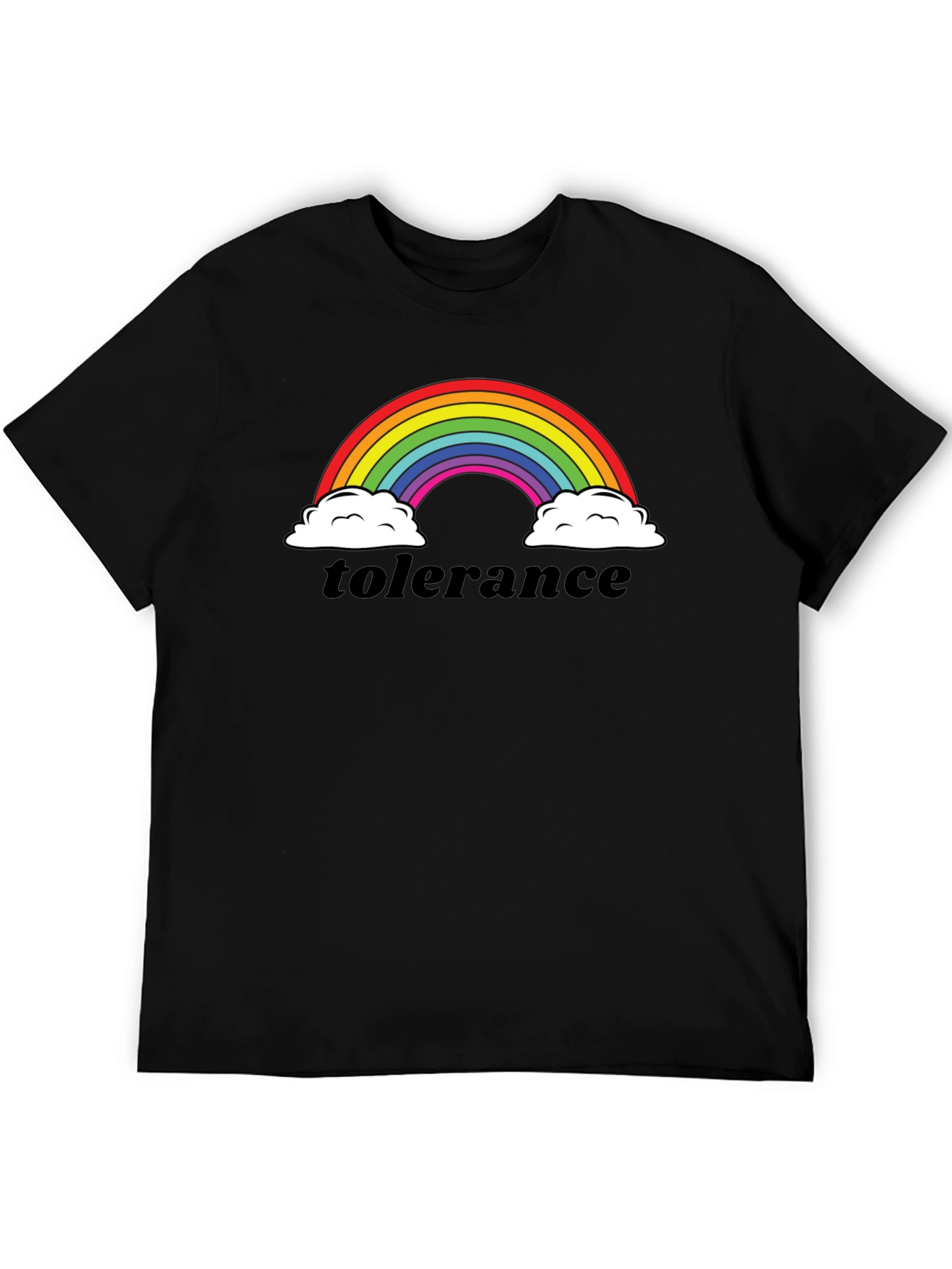 Tolerance Rainbow Graphic T-Shirt - Black