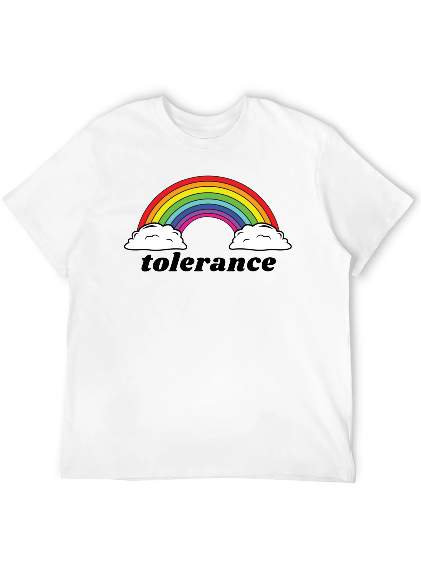 Tolerance Rainbow Graphic T-Shirt - Black
