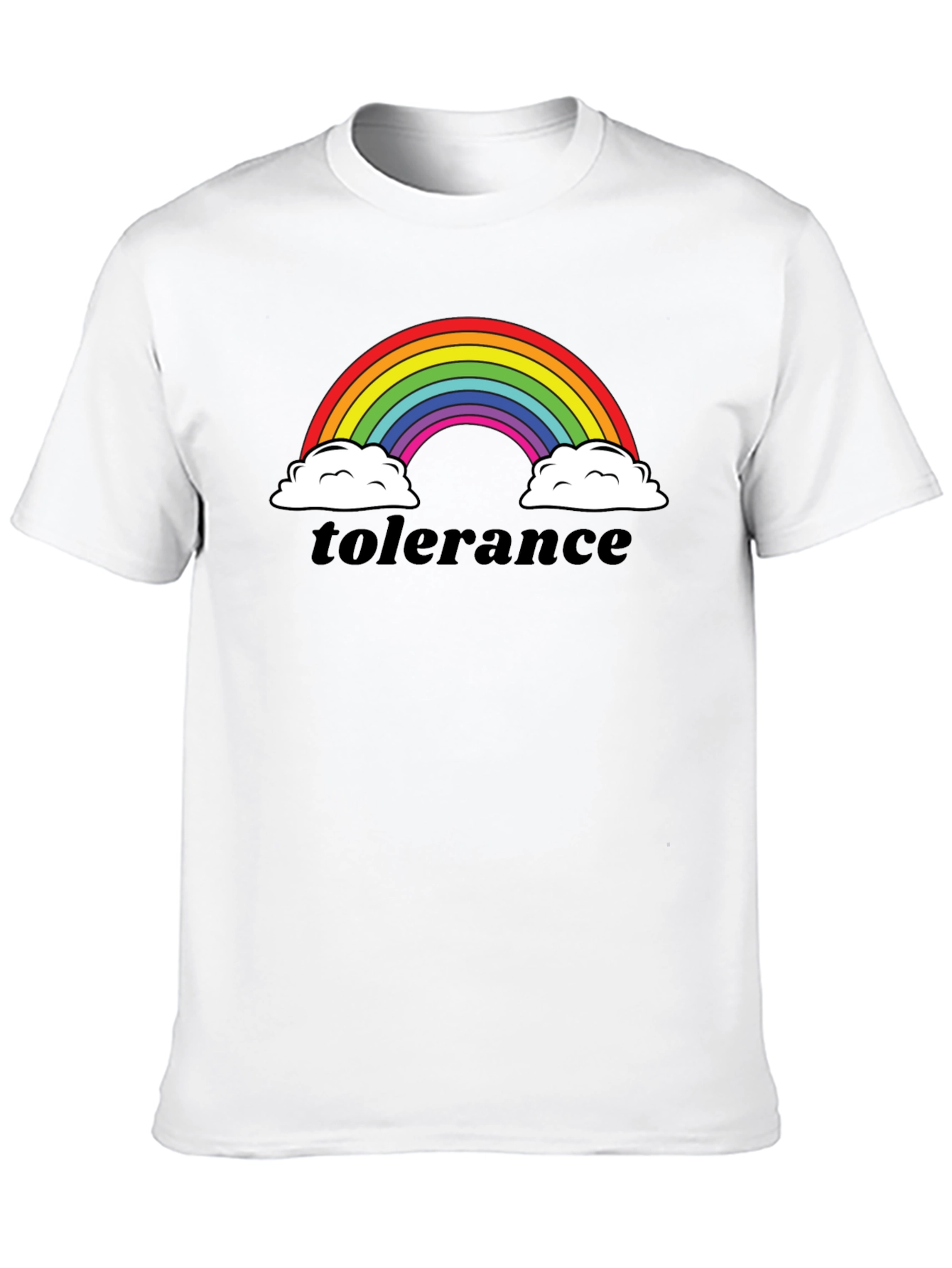 Tolerance Rainbow Graphic T-Shirt - Black