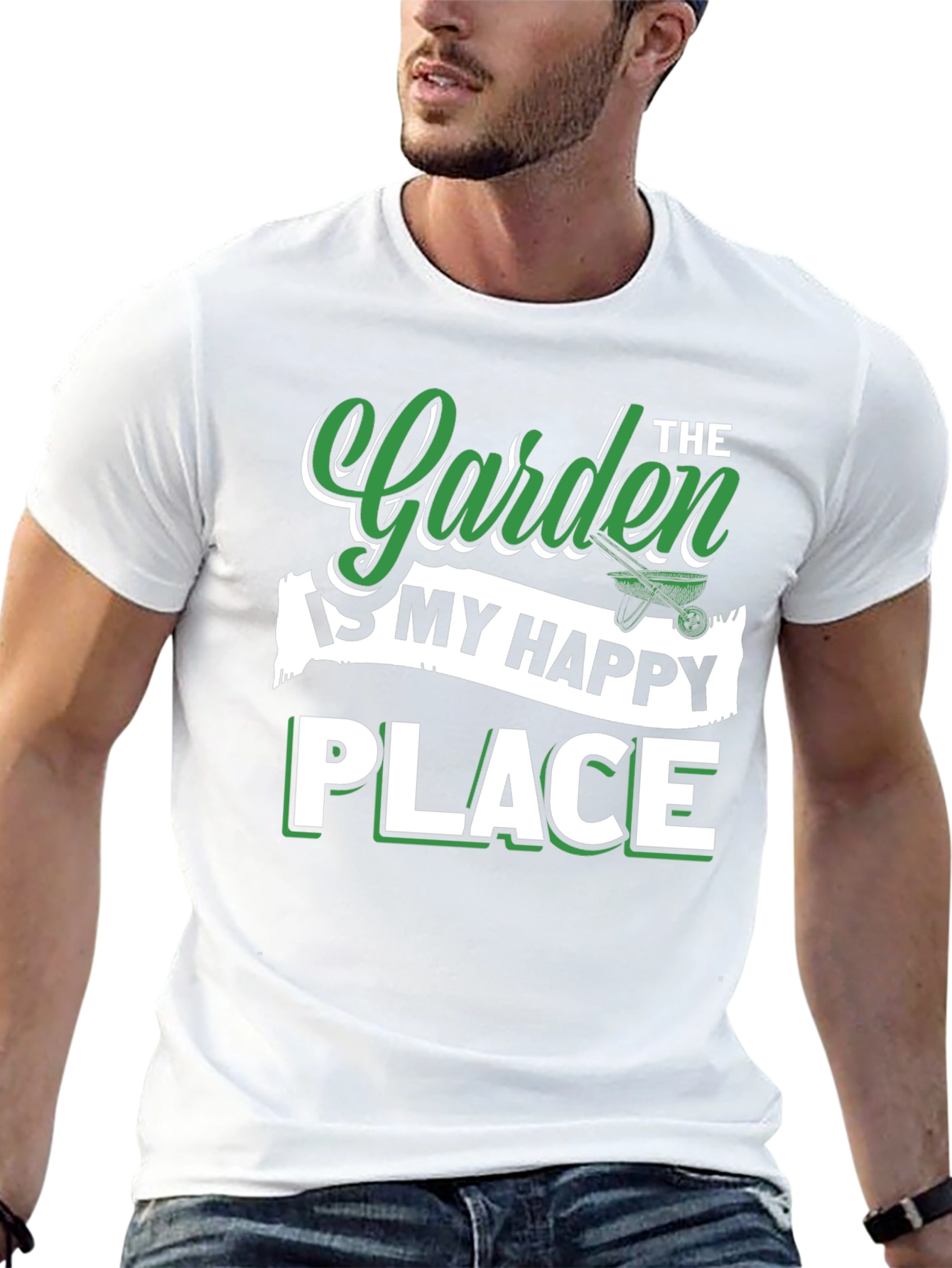 Garden Happy Place T-Shirt Gardener Tee