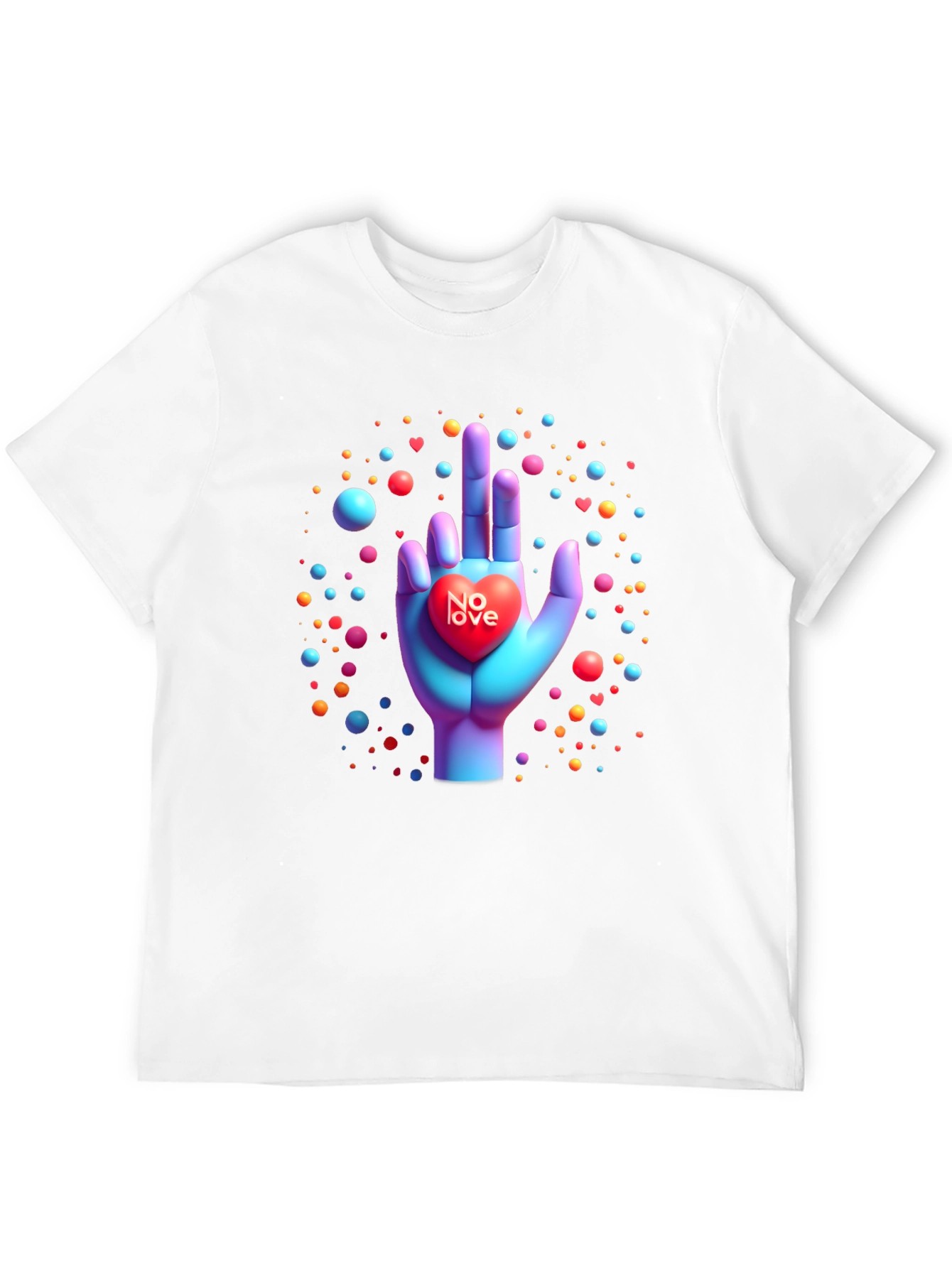 No Love Graphic Tee - Edgy Anti-Valentines Style