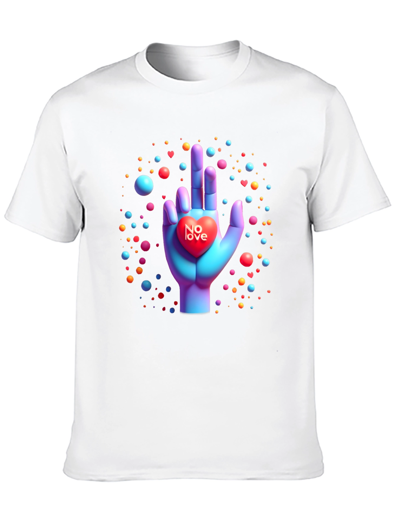 No Love Graphic Tee - Edgy Anti-Valentines Style