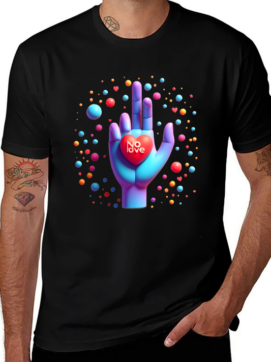 No Love Graphic Tee - Edgy Anti-Valentines Style