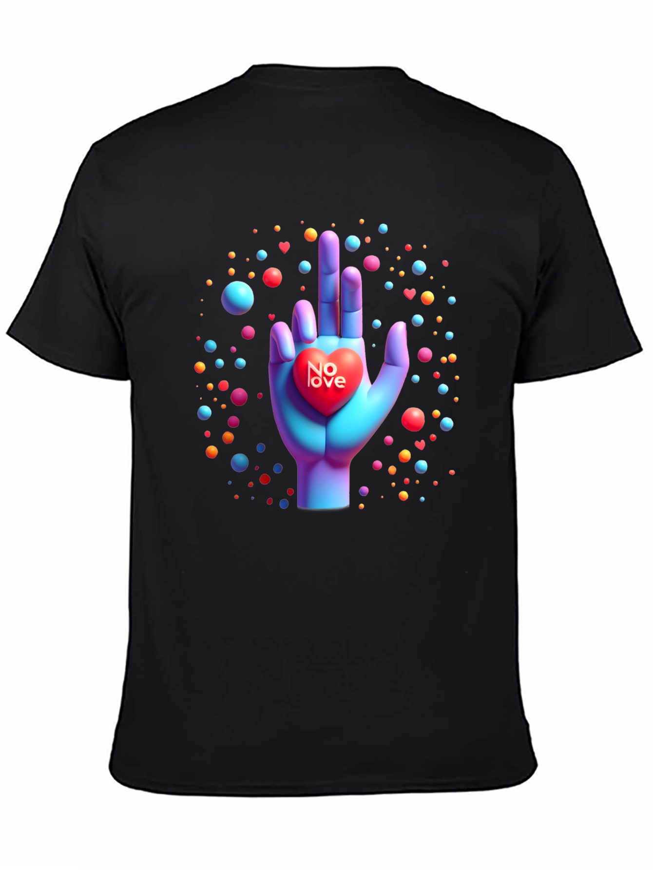 No Love Graphic Tee - Edgy Anti-Valentines Style