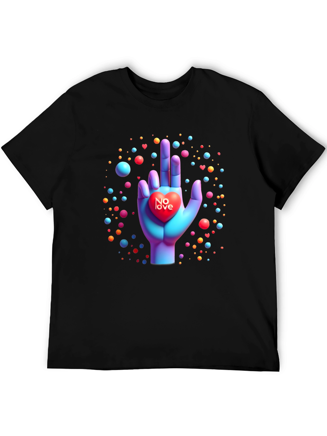 No Love Graphic Tee - Edgy Anti-Valentines Style