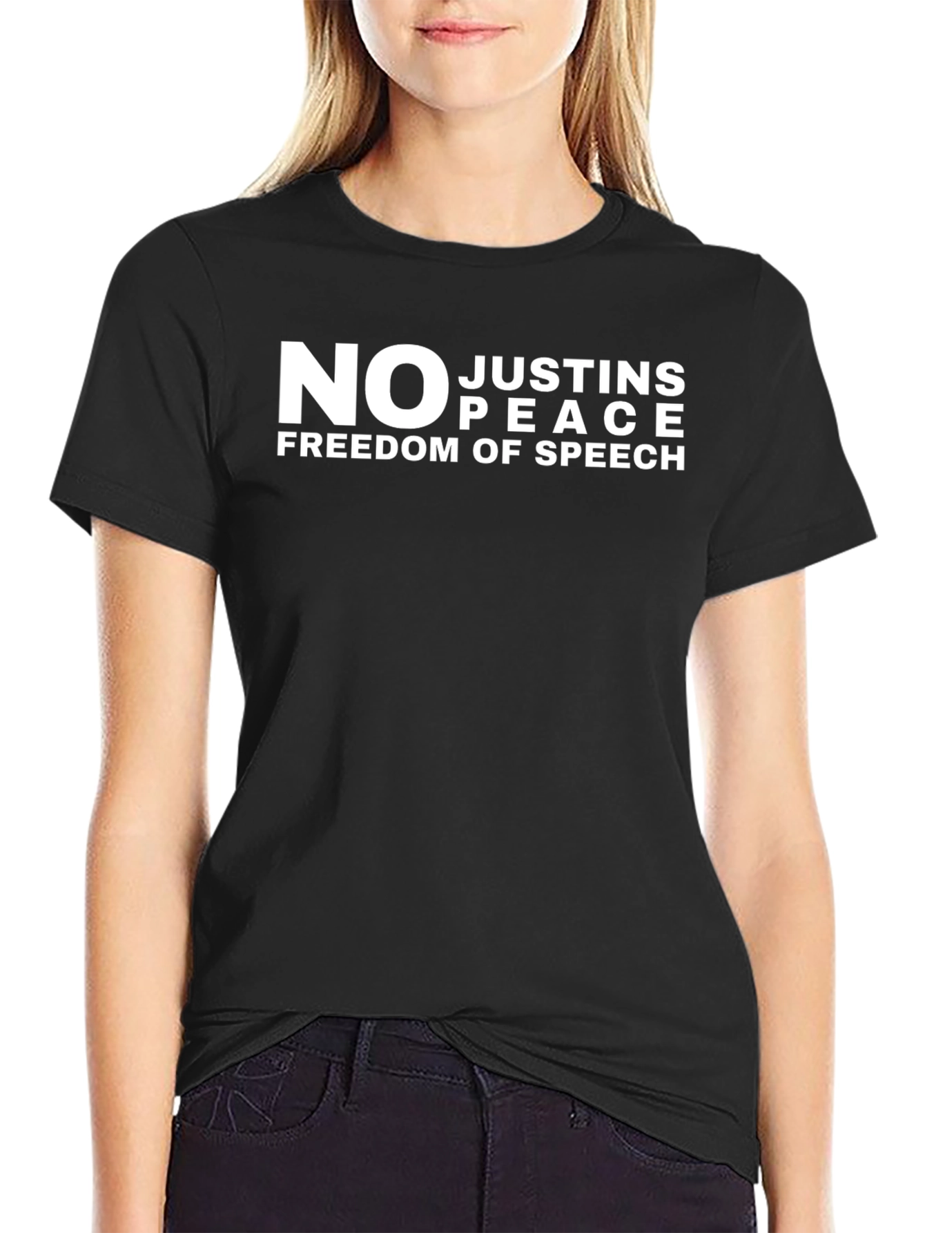 No Justins Peace Freedom Speech T-Shirt